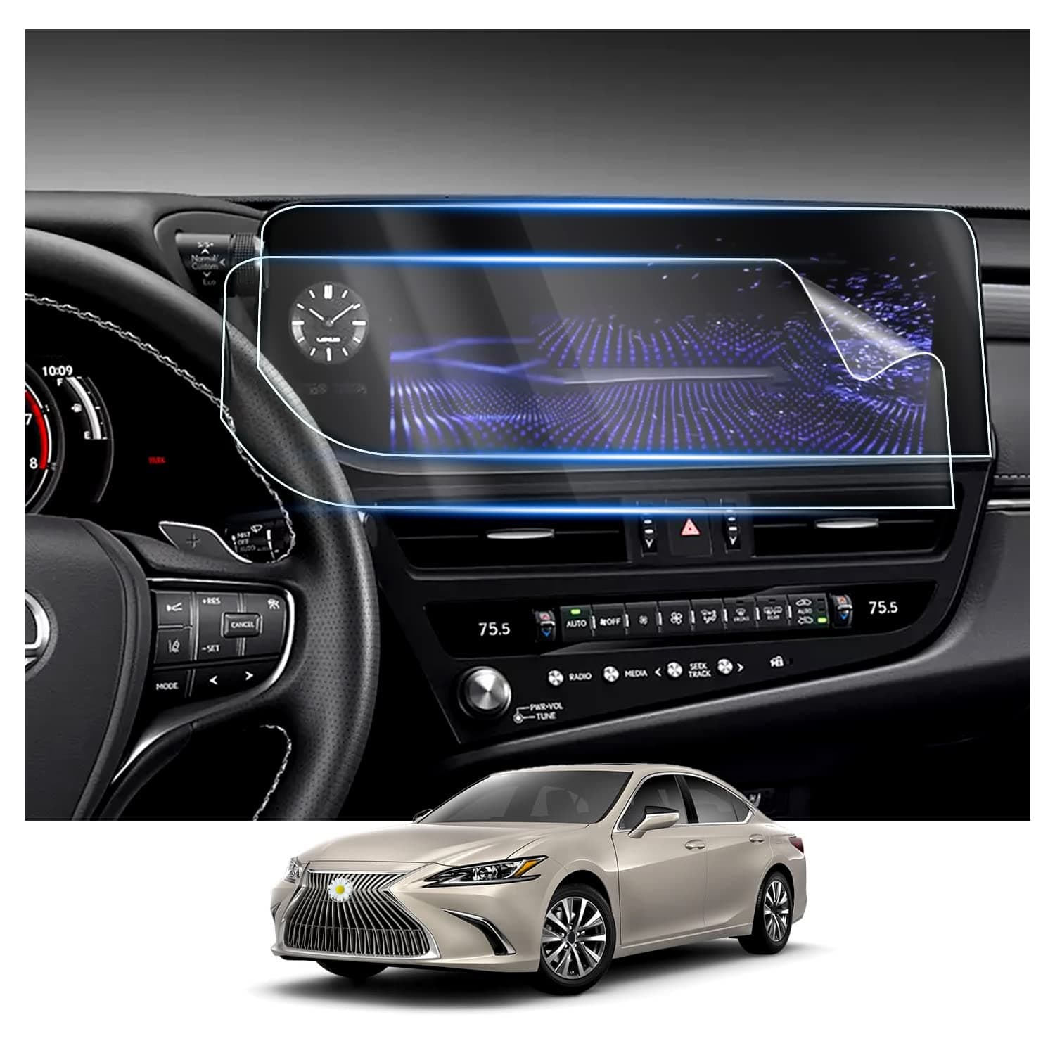 2022-2024 2025 Lexus ES Screen Protector for Lexus ES350 12.3-inch Touchscreen for 2022-2025 Lexus ES350 Accessories Nano Films Compatible with 2022 2023 2024 2025 Lexus ES 350/300h(2 Packs)