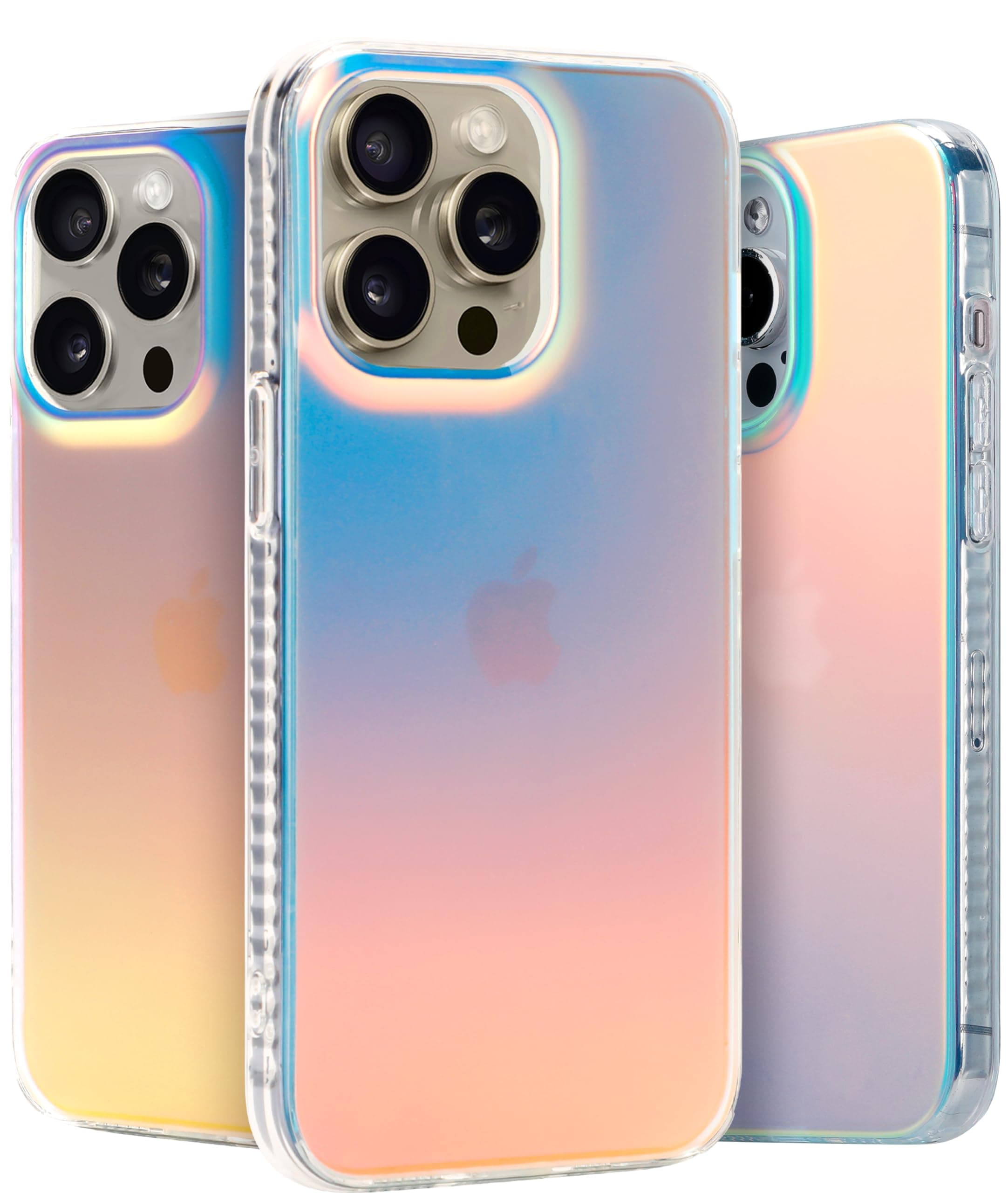 LONLI Hue - for iPhone 14 Pro Max - Fluorescent Coloful Iridescent Translucent Matte Phone Case - Cute and Unique for Women, Girls and Men