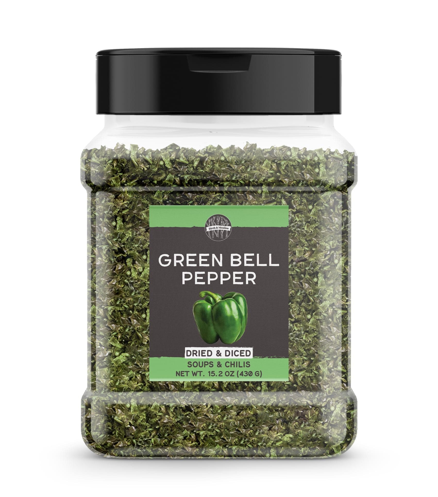 Diced Green Bell Pepper, 15.2 oz, Cut & Dried, Soups & Chilis, Fresh Taste