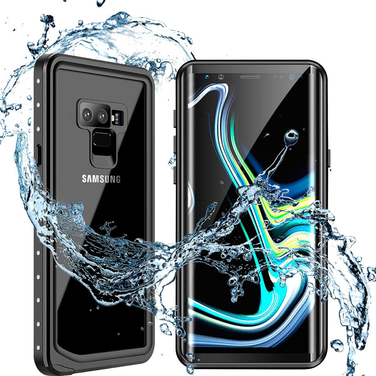 YMCCOOL Samsung Galaxy Note 9 Waterproof Case, Built in Screen Full Protector Shock/Snow/Dustproof Support Wireless Charging With IP68 Certified Underwater Perfect Waterproof Case for Samsung Note 9