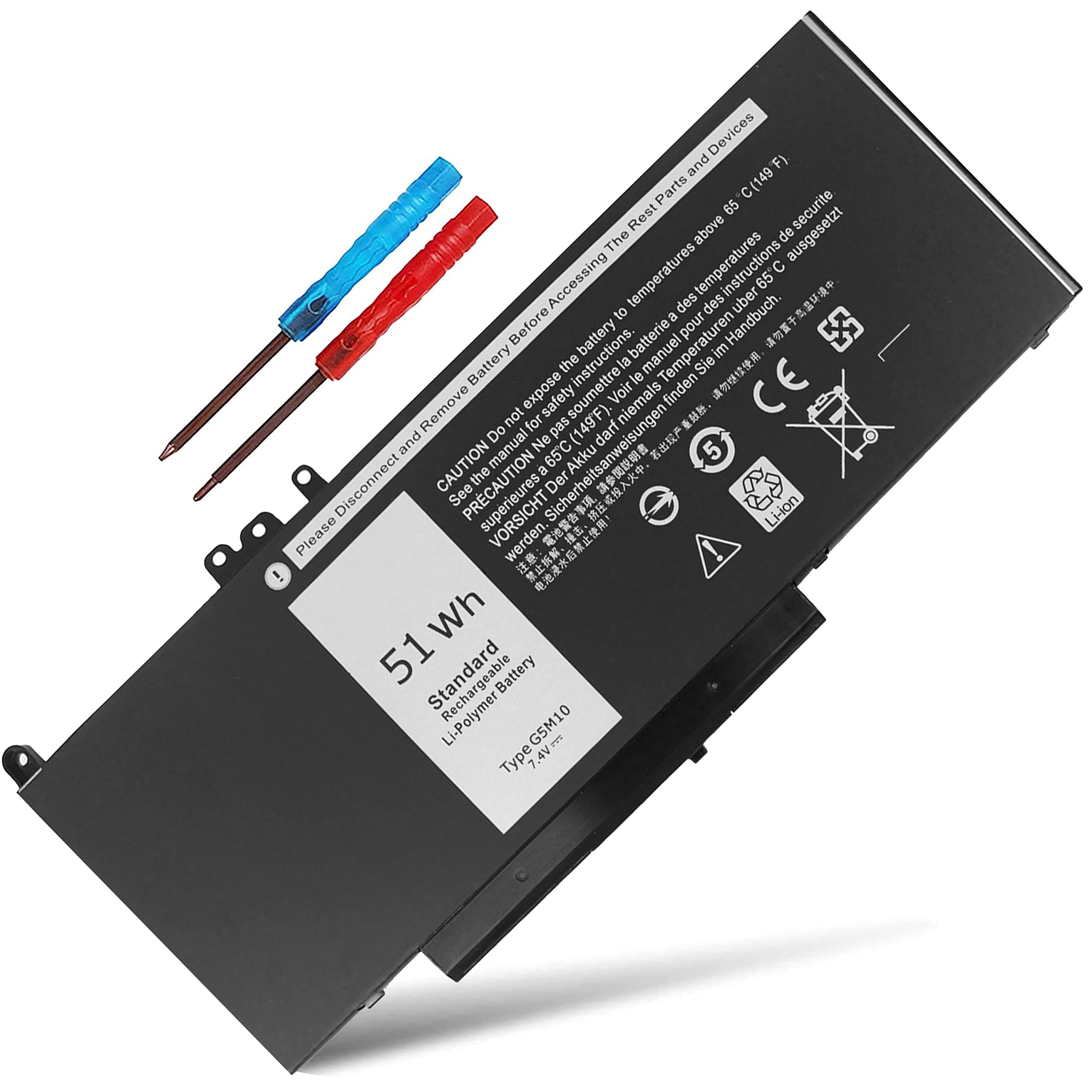 Bovekeey G5M10 Battery 7.4V 51Wh for Dell Latitude 14 15 E5450 E5550 E5250, 15.6 inch, 8V5GX R9XM9 1KY05 08V5GX VMKXM 5XFWC PF59Y 451-BBLN 451-BBLL 451-BBLK