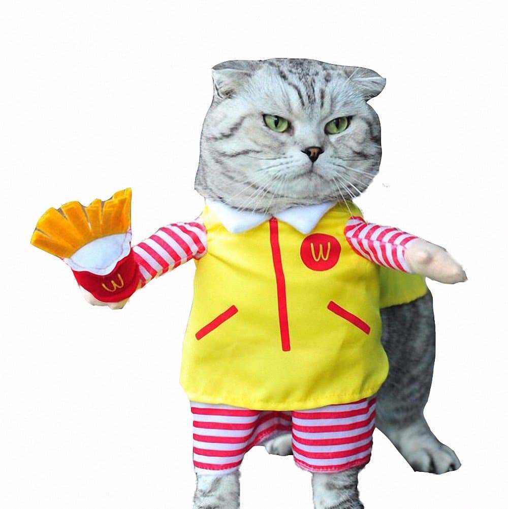 Proomi Funny Dog Cat Uniform Pet Clothes Costume Dress Cosplay for Party