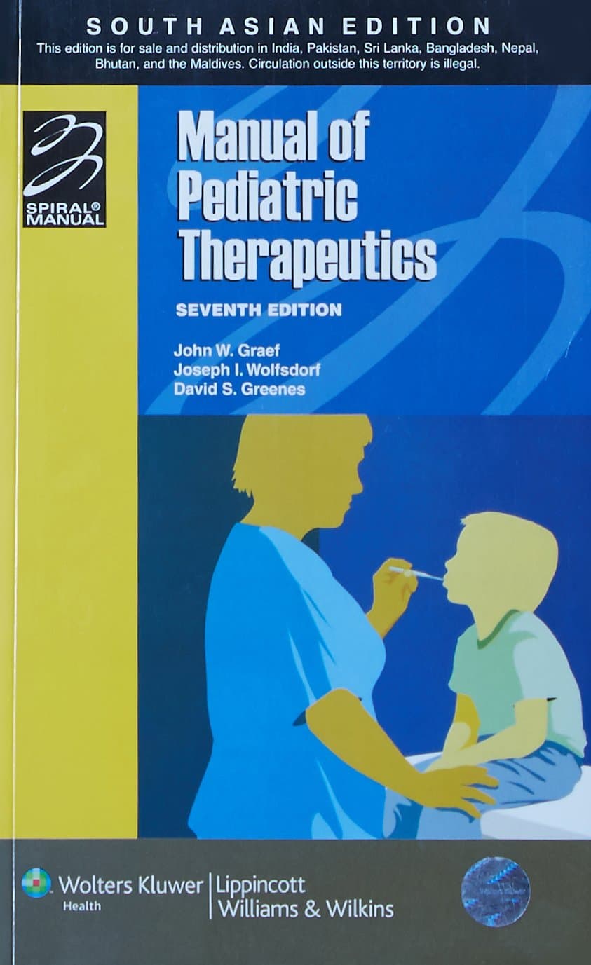 Manual of Pediatrics Therapeutics, 7ed