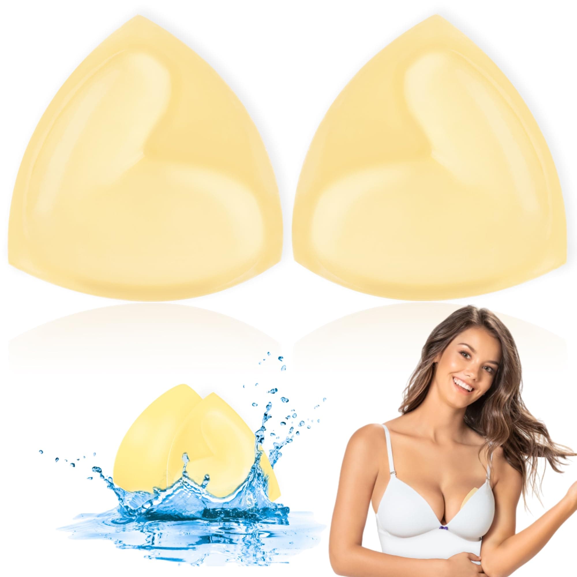 Double Sided Sticky Bra Push Up, Reusable Silicone Adhesive 123456789 Beige