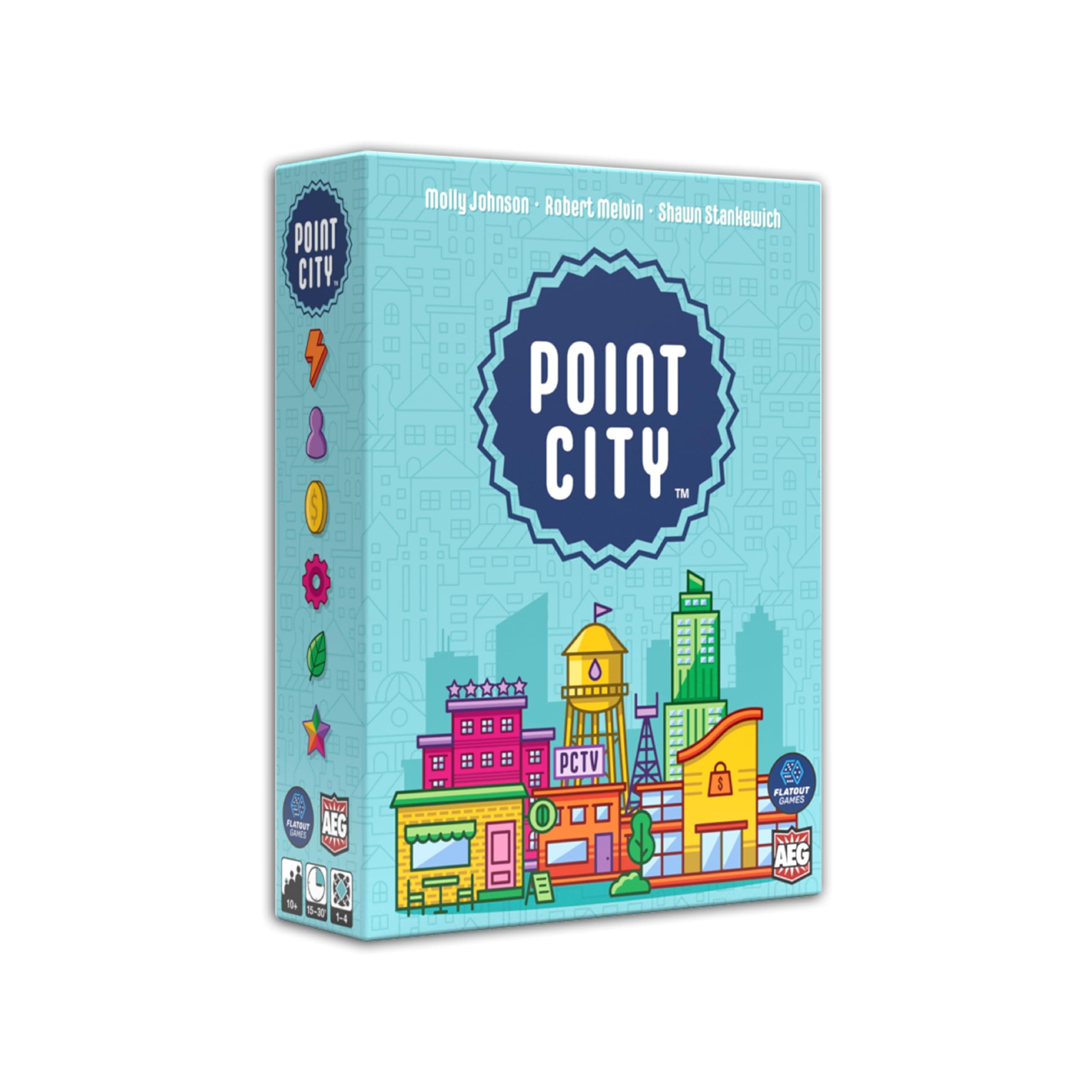 & Flatout Games | Point City - A City Building Card Game for the Whole Family | Easy to Learn | Quick to Play | Ages 10+ | 1-4 Players