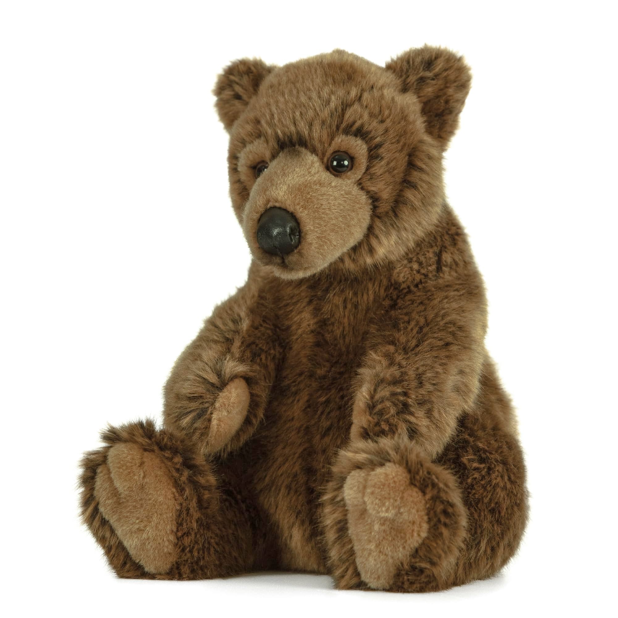 Living Nature Brown Teddy Bear Stuffed Animal | Fluffy Animal | Soft Toy Gift for Kids | 10 inches