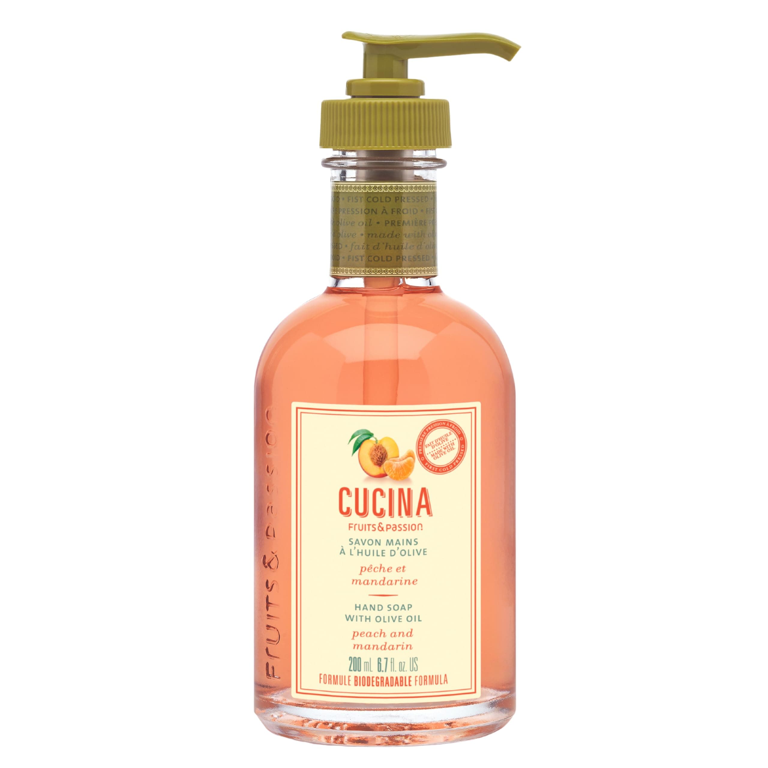 Cucina Fruits & Passion Peach and Mandarin Hand Soap, 200ml