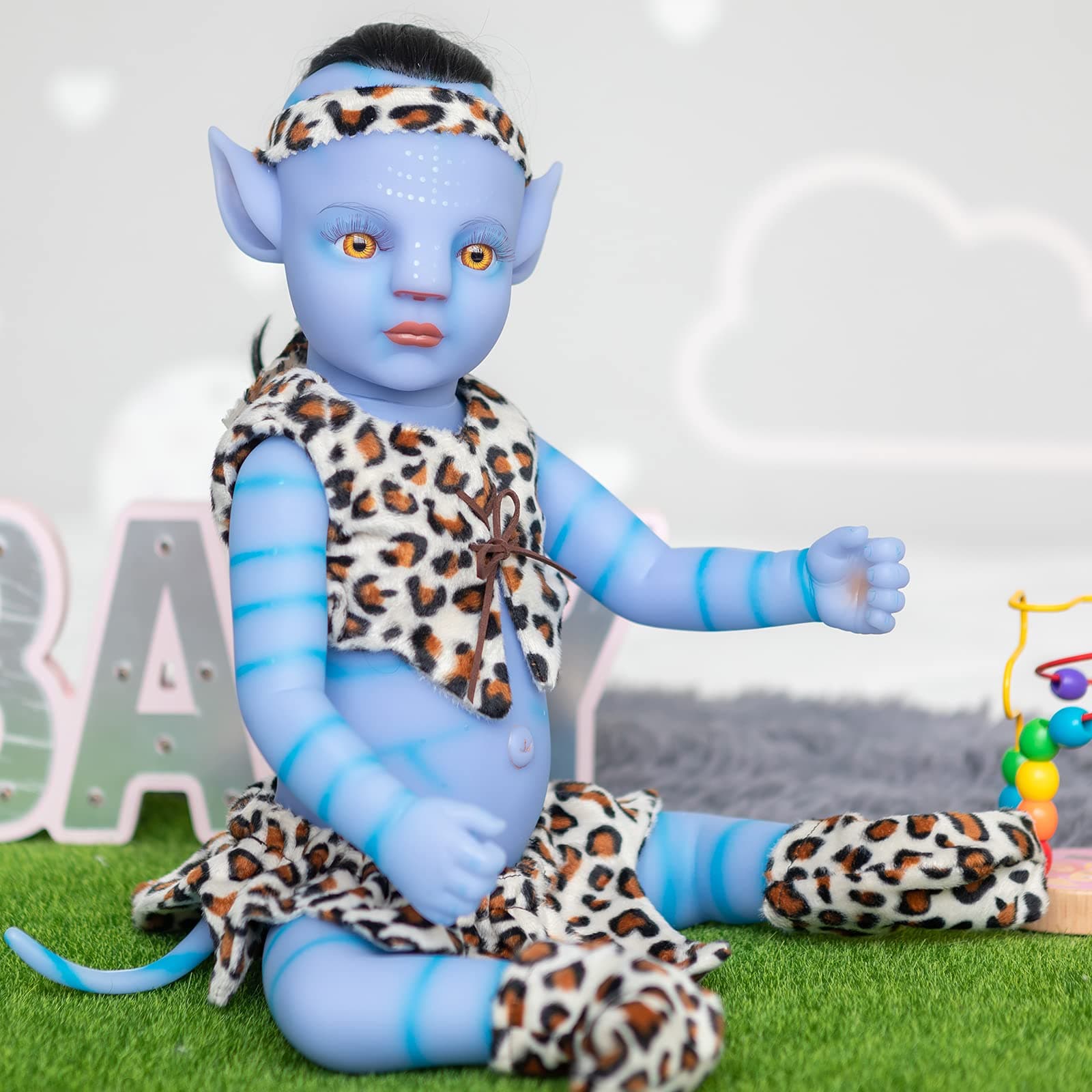 Zero Pam Reborn Baby Dolls 22inches Avatar Full Silicone Vinyl Reborn Toddler Boy Size Elf Newborn Dolls Anatomically Correct Poseable Cute Toy Best Gifts for Kids