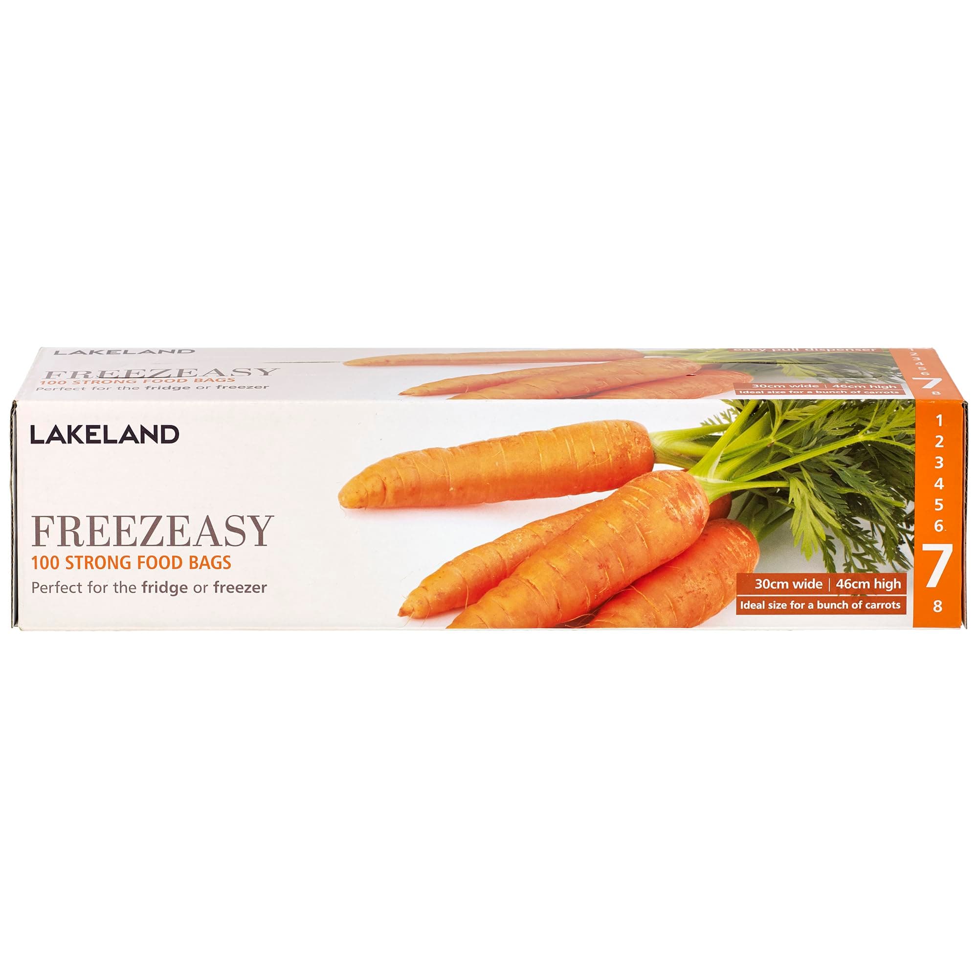 100 x Lakeland Freezeasy Flat Food Freezer Bags, 30 x 46cm