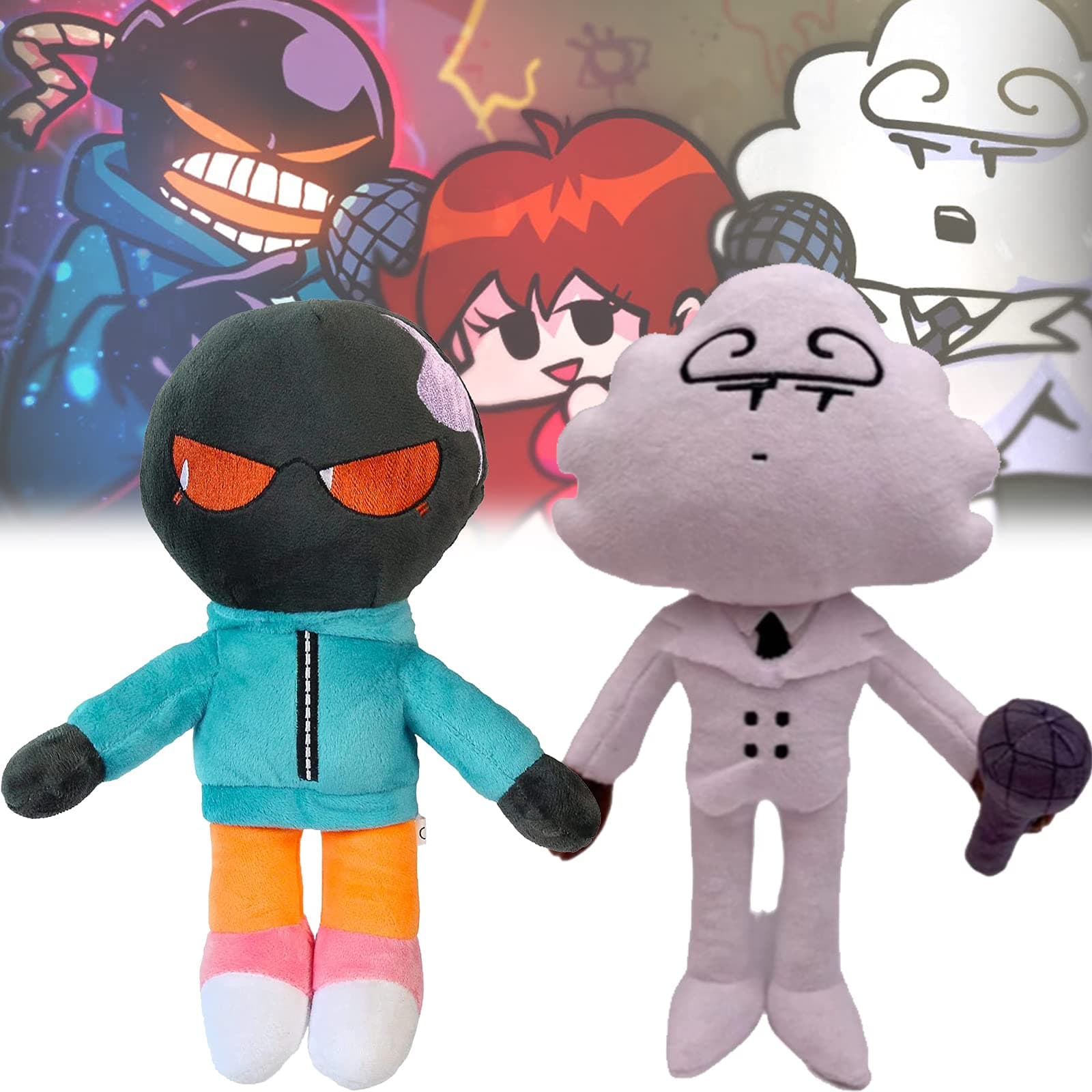 Witty Plush FNF, 2Pcs Updyke Plushie, Witty Plushie FNF And FNF Updyke Plushies - FNF VS Whitty (B)