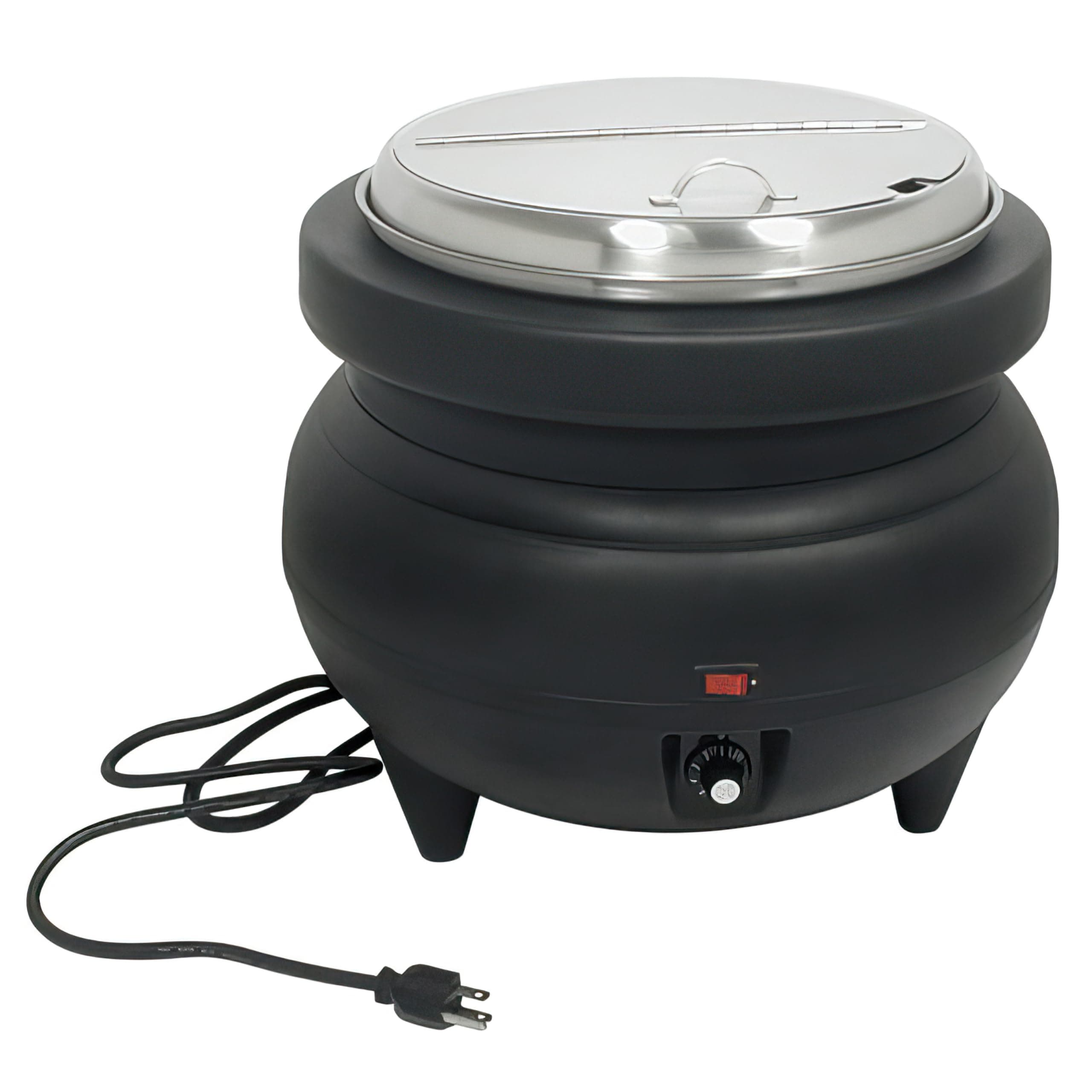 11.4 Quart Soup Kettle Warmer with Adjustable Temperature Control, Durable Scratch-Resistant Design, and Stainless Steel Insert, 120V, 11.4 Quart, Black