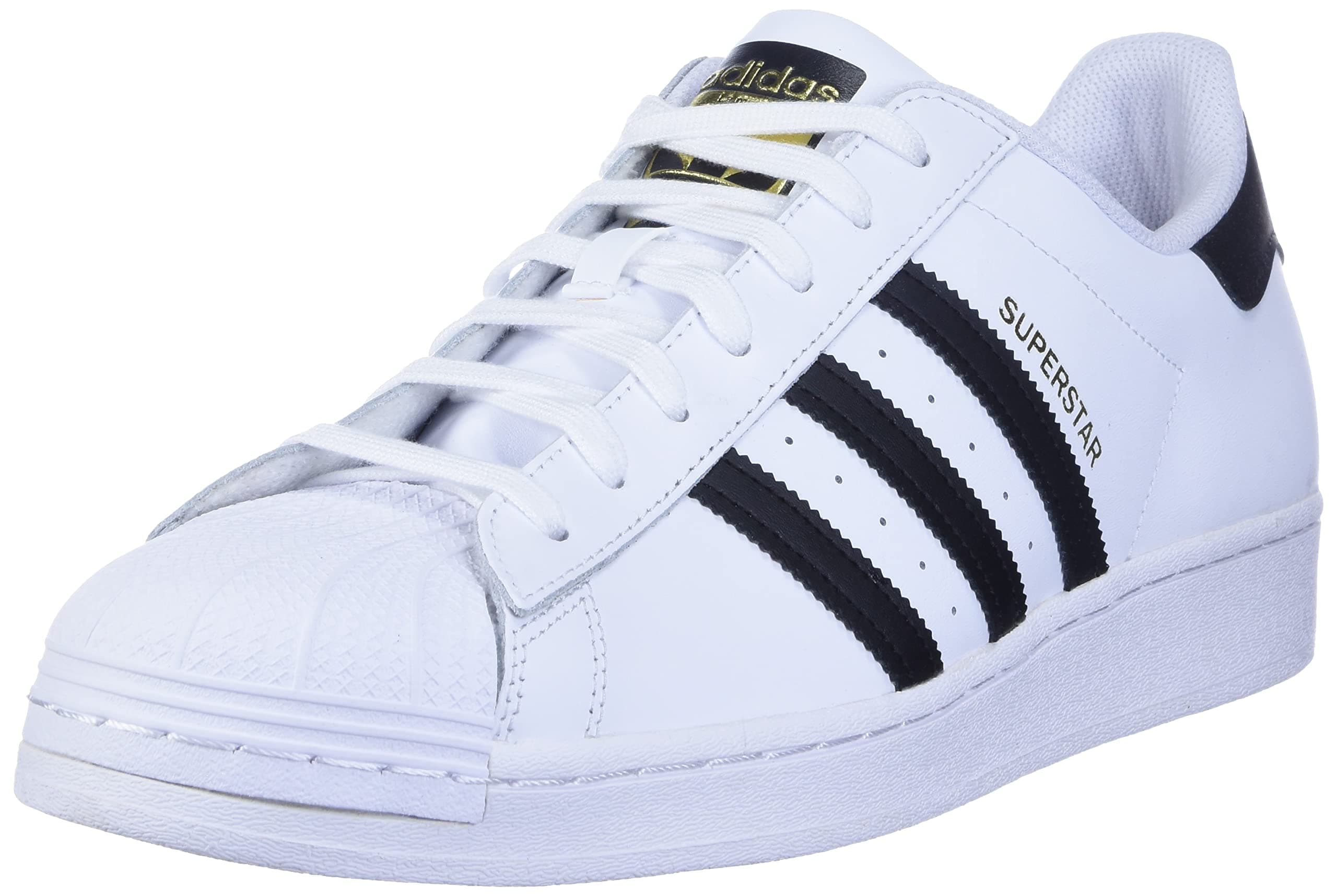 adidas OriginalsMen's Superstar Sneaker, White/White/White Metallic, 4 D (M)
