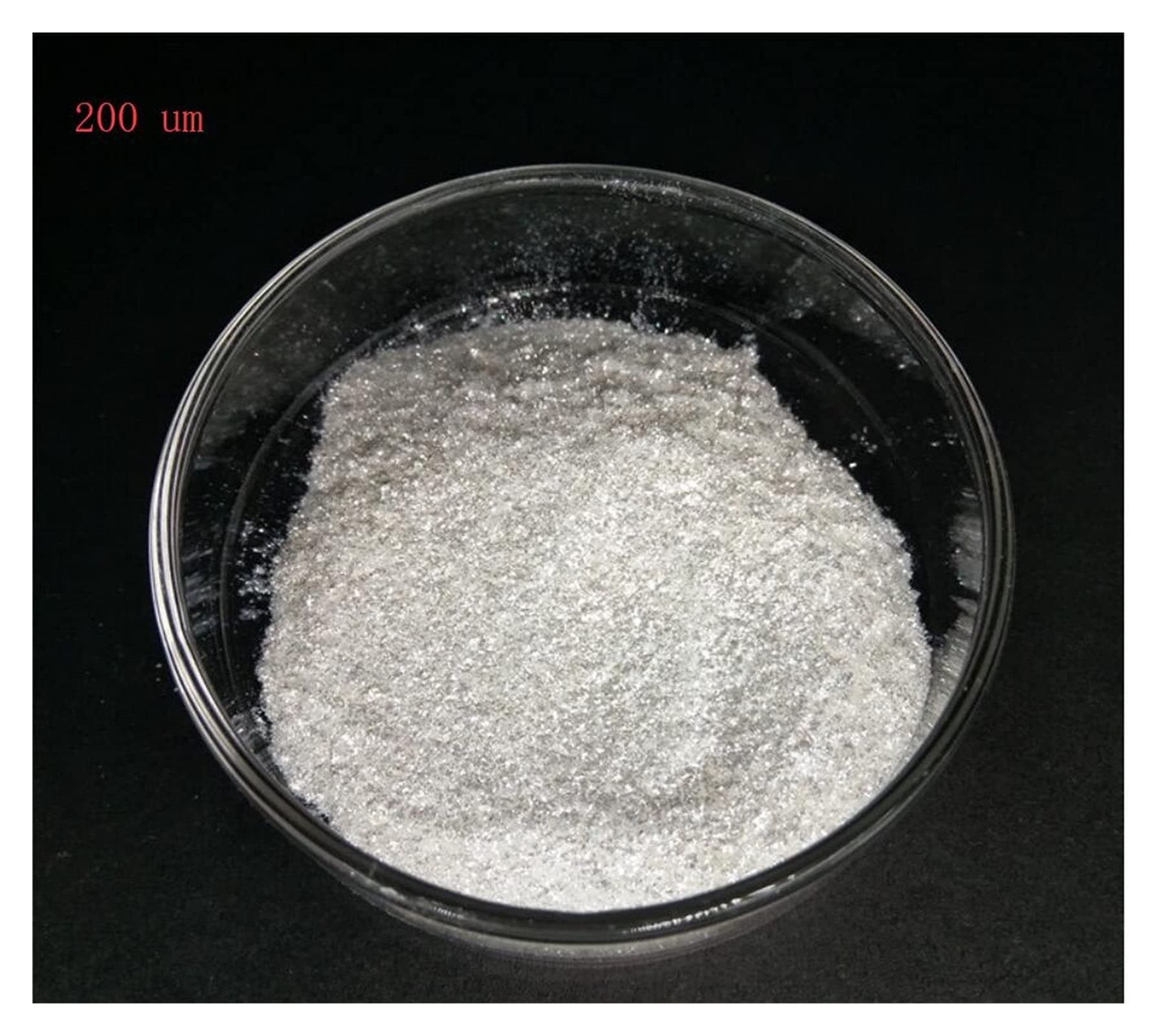 ZZT Wholesale Nature Mineral Cosmetic Silver White Pearl Pigment Mica Powder 200 Grams (Color : 200 um)