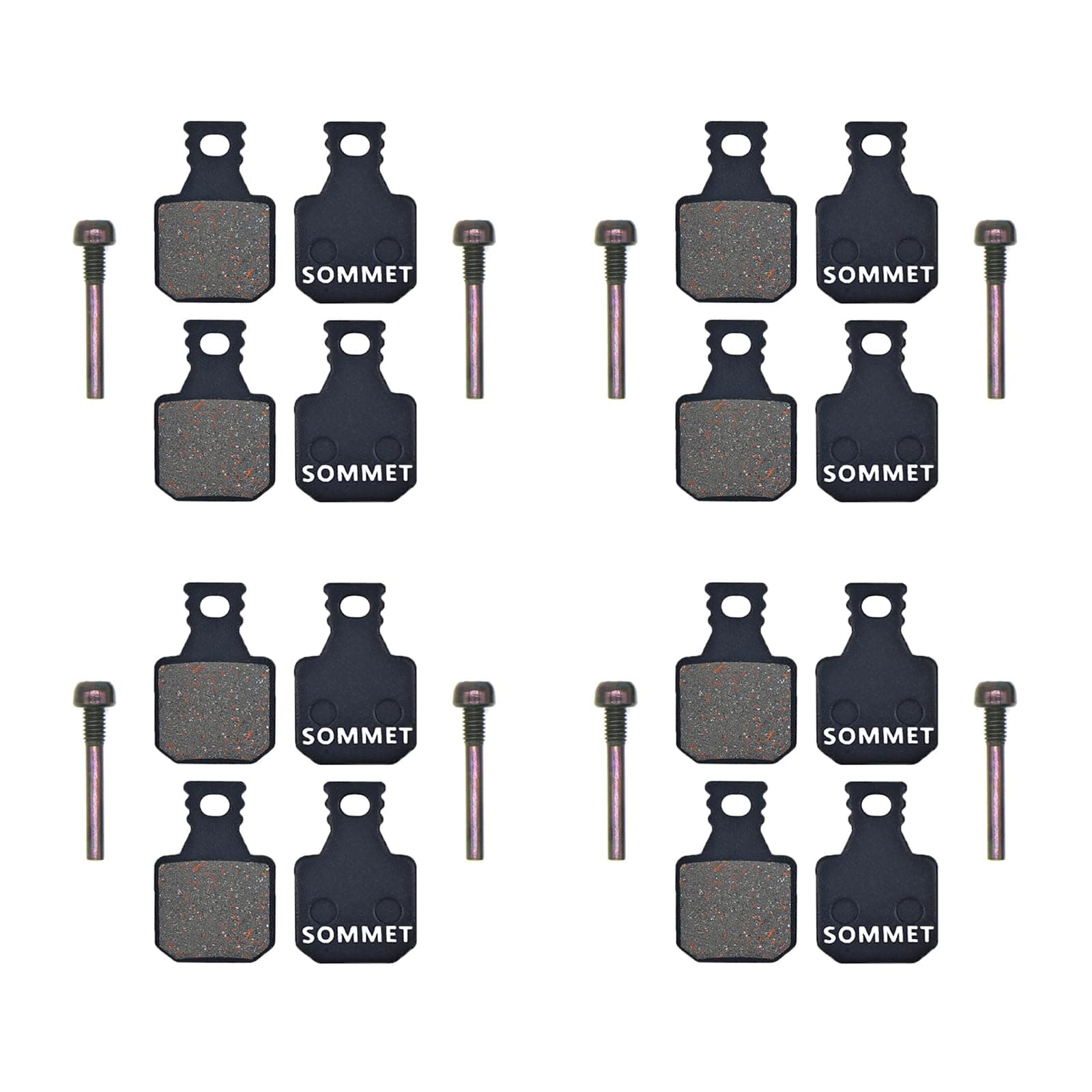 SOMMET 4 pairs Resin and Semi-Metallic Disc Brake Pads fit for Magura MT5 MT5E MT7 MT Trail Typ 8.1 SH901 M5 M7 ZSPB18-4