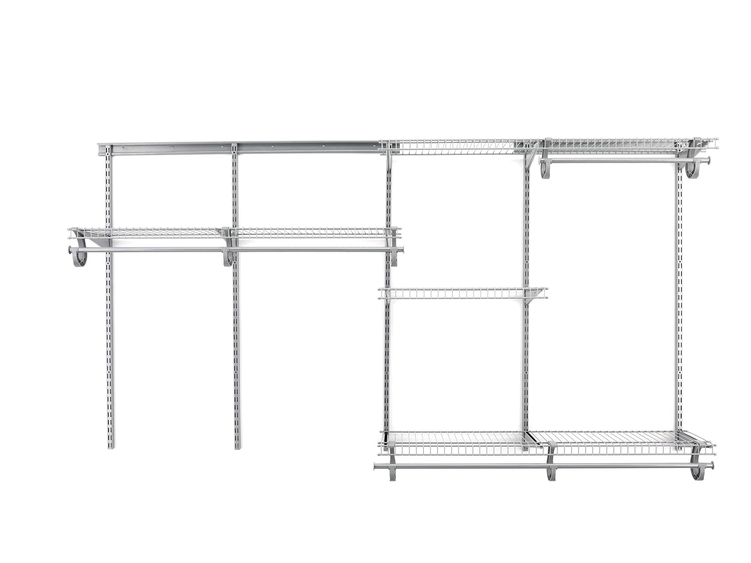 ClosetMaid 8809 ShelfTrack Closet Organizer Kit, 5-Feet to 8-Feet, White