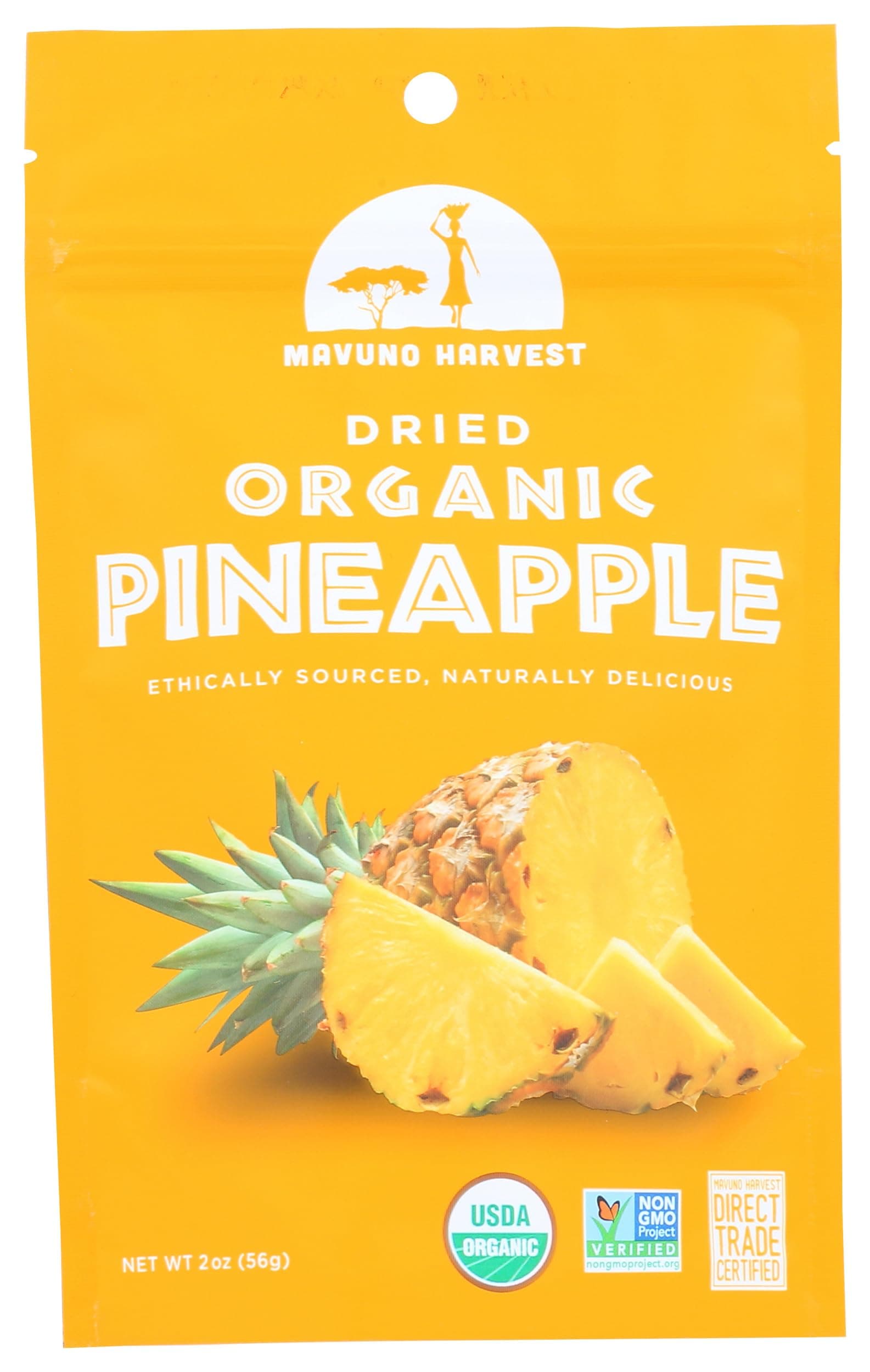 Dried Pineapple, Organic, 2 Oz