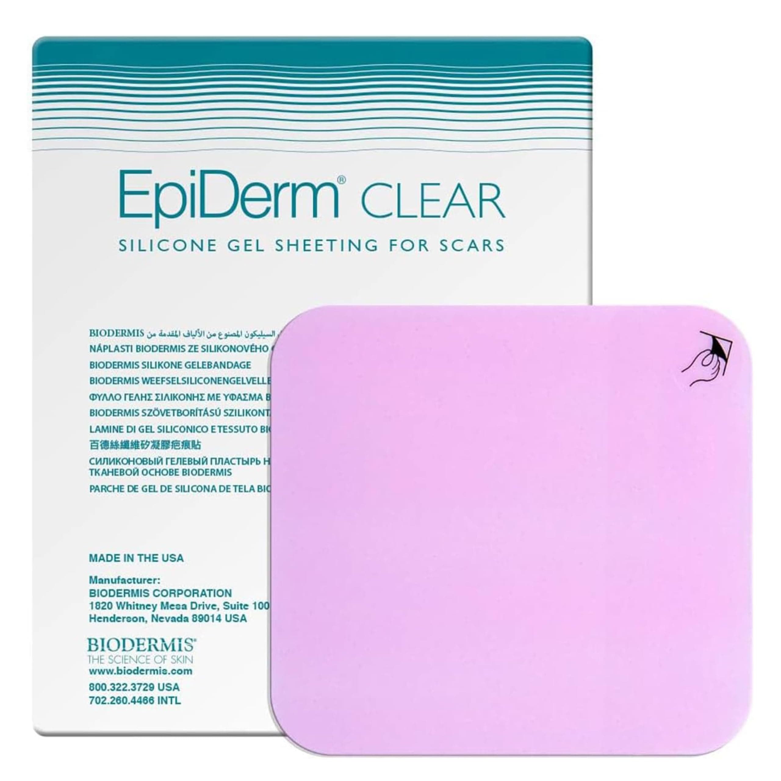 Epi-Derm Silicone Gel Sheeting (Clear) from Biodermis