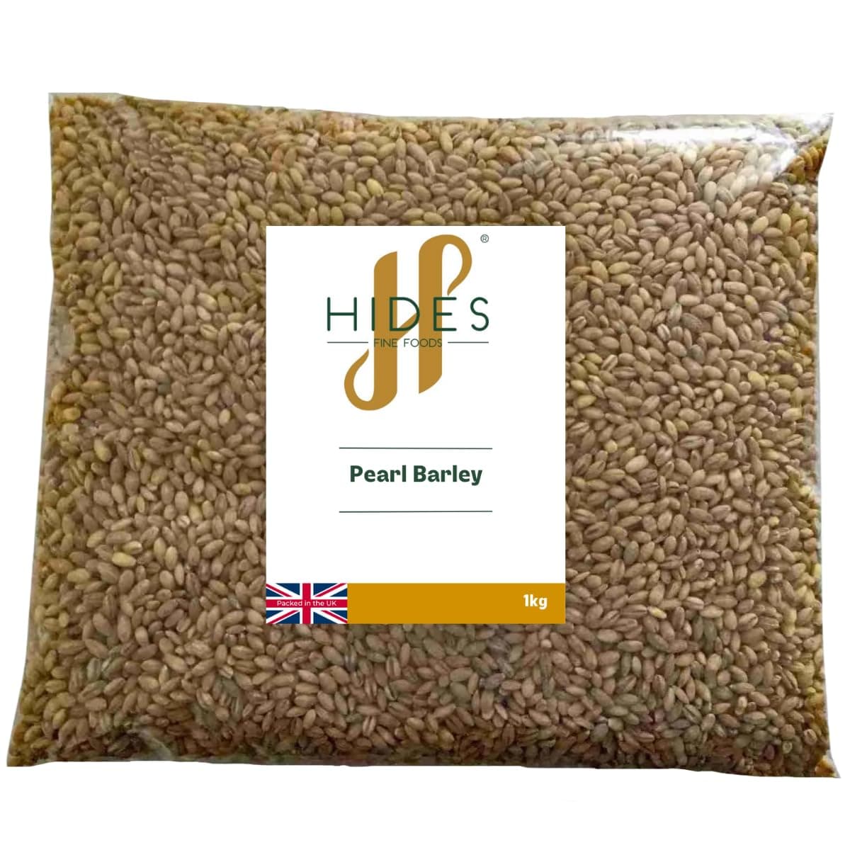 Hides Fine Foods - Pearl Barley 1kg - GMO Free - Suitable for Vegetarians - Soups - Casseroles - Curries - Salads - High Fibre - Good Source of Antioxidants
