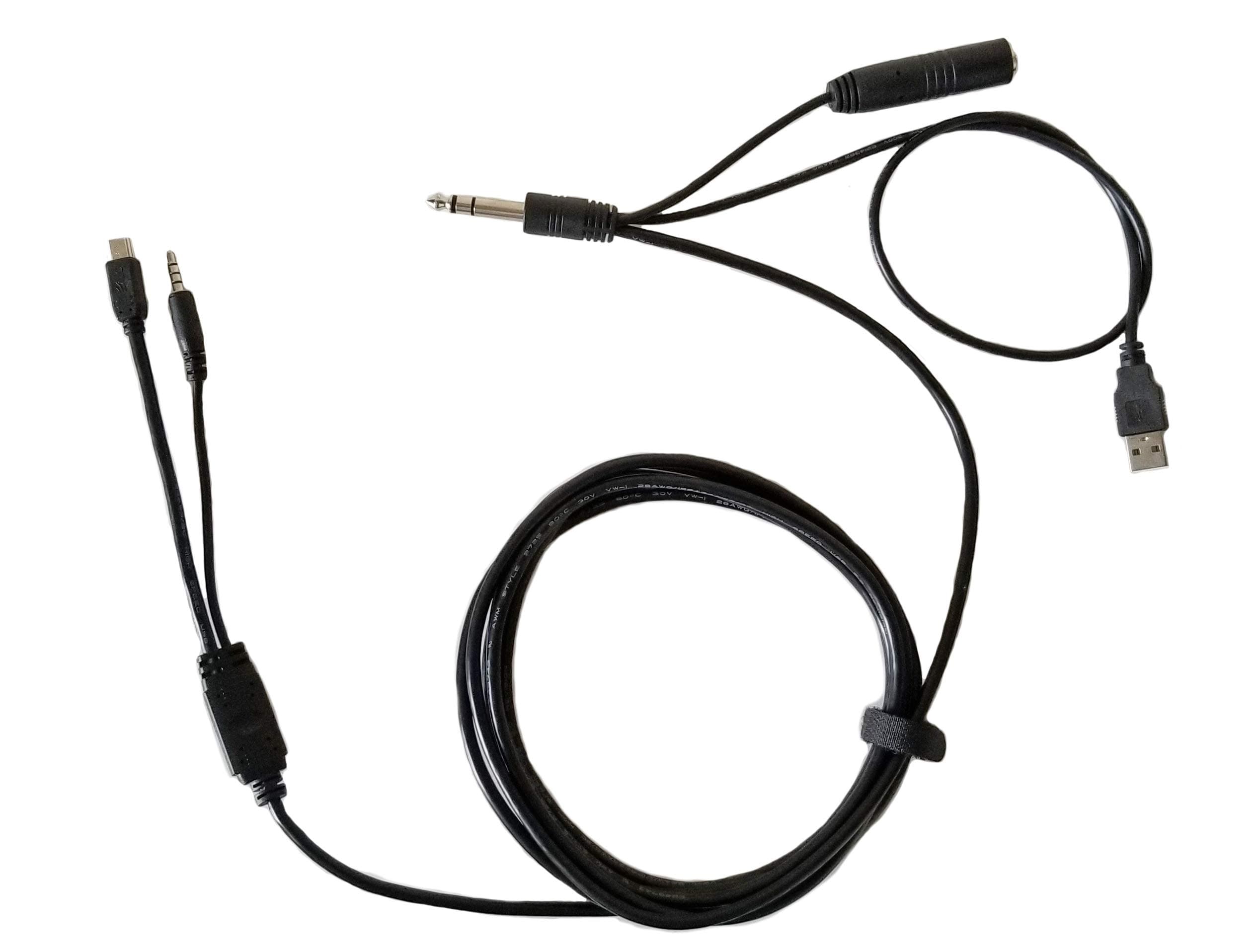 (10 feet) - Aircraft Cockpit Audio ATC Intercom Recording Cable for GoPro Hero 3, Hero 3+, Hero 4 and Smartphones