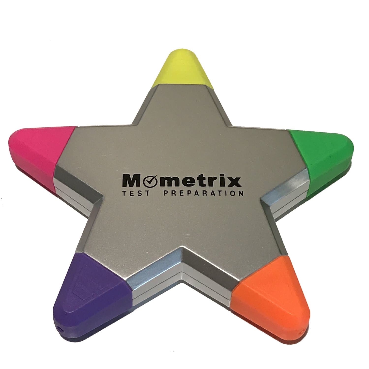 Mometrix Star Highlighter - 5 Colors (Yellow, Green, Orange, Purple, Pink)