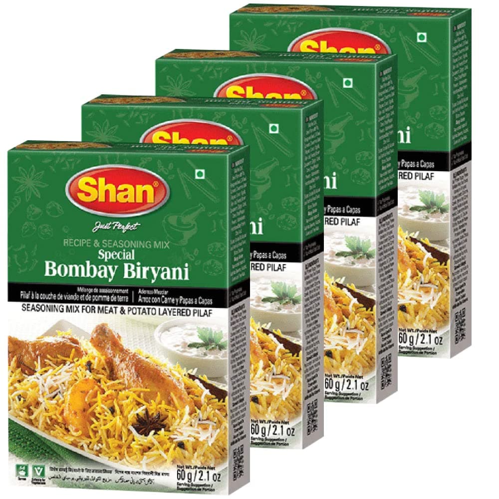 Shans Special Bombay Biryani Masala, 2.12 oz / 60 g, 4 Pack
