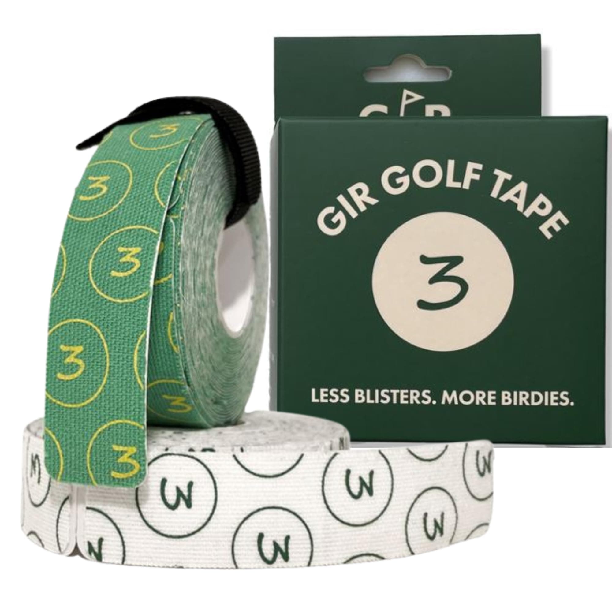 Golf Blister Tape - 2 Pack for Protection Against Blisters & Hot Spots on Hands & Fingers, Flexible, Waterproof, Pre-Cut Golf Finger Tape, Sports Athletic Tape, 4 Way Stretch