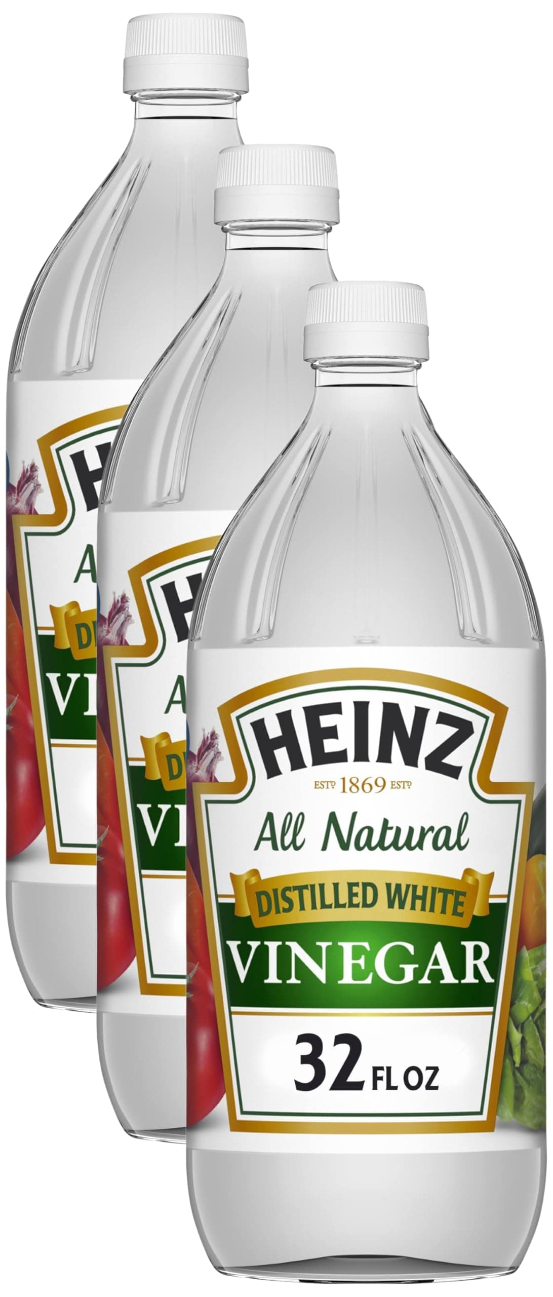 Heinz All Natural Distilled White Vinegar with 5% Acidity (32 fl oz Bottle) (Pack of 3)