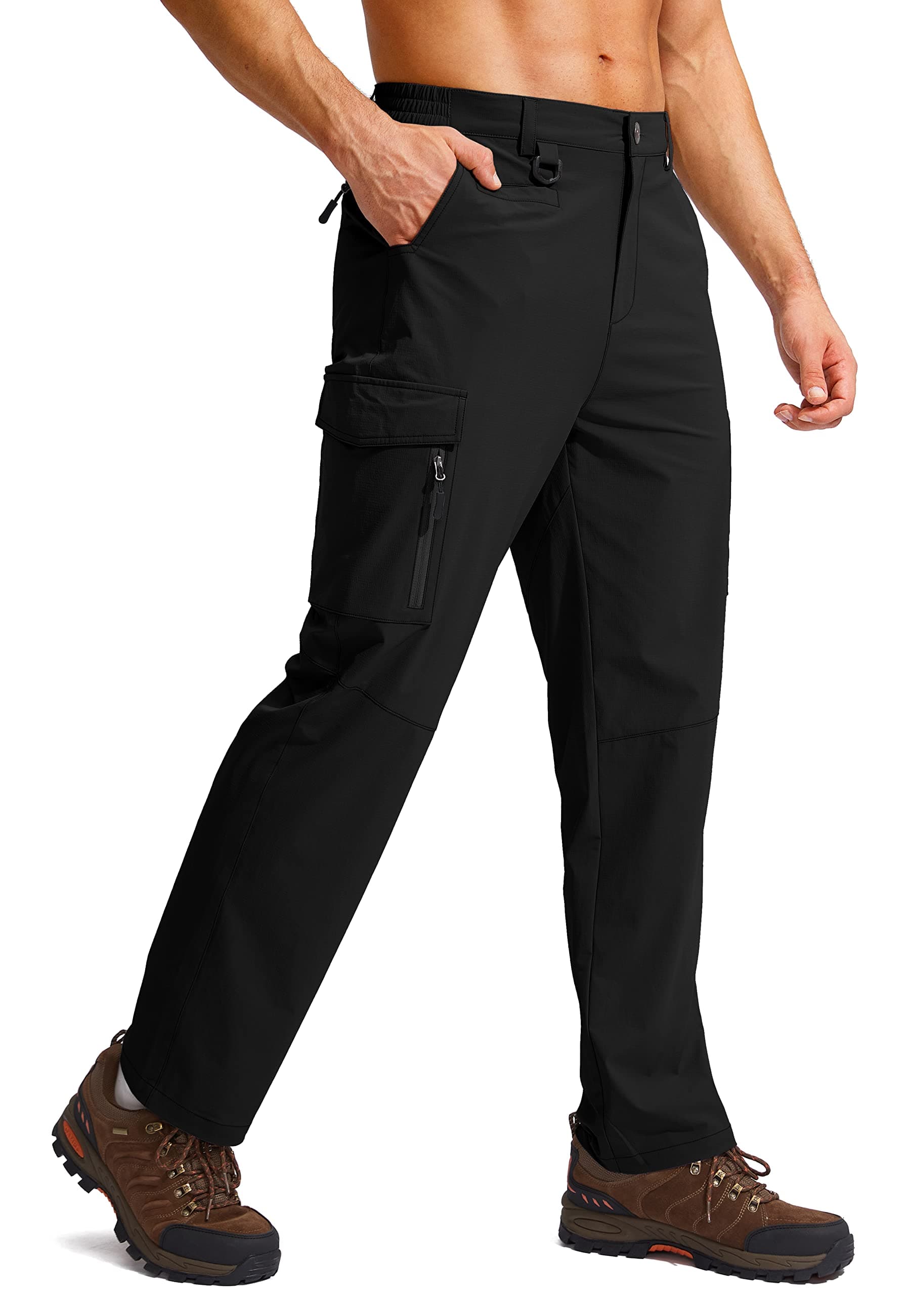 Men's Hiking Cargo Pants Water Resistant Quick Dry Lightweight Outdoor Tactical Pants for Men with Multi Pocket