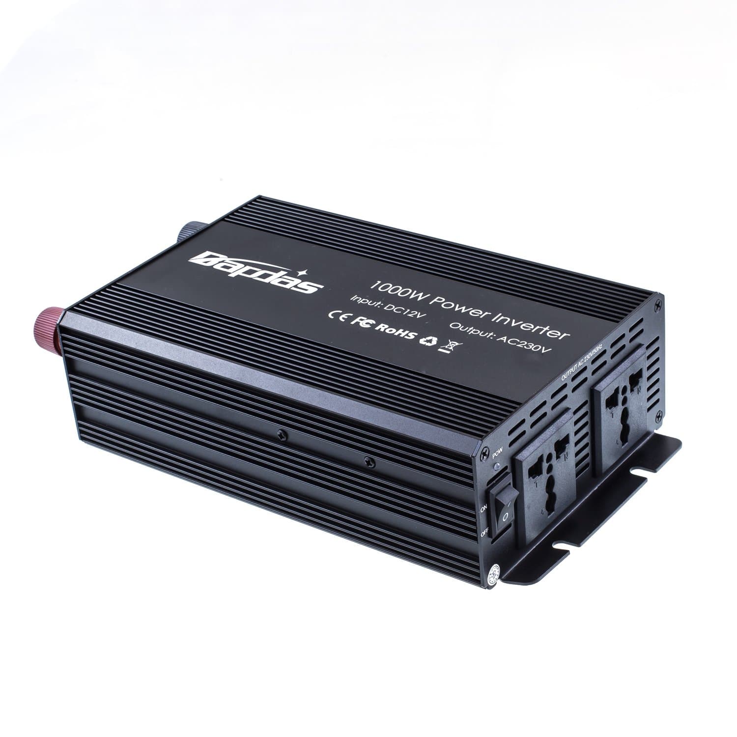 Bapdas 1000W Car Power Inverter DC 12V to AC 220V 230V for Running Home Appliances, Game Systems, Pumps, Motors and Other Electronics