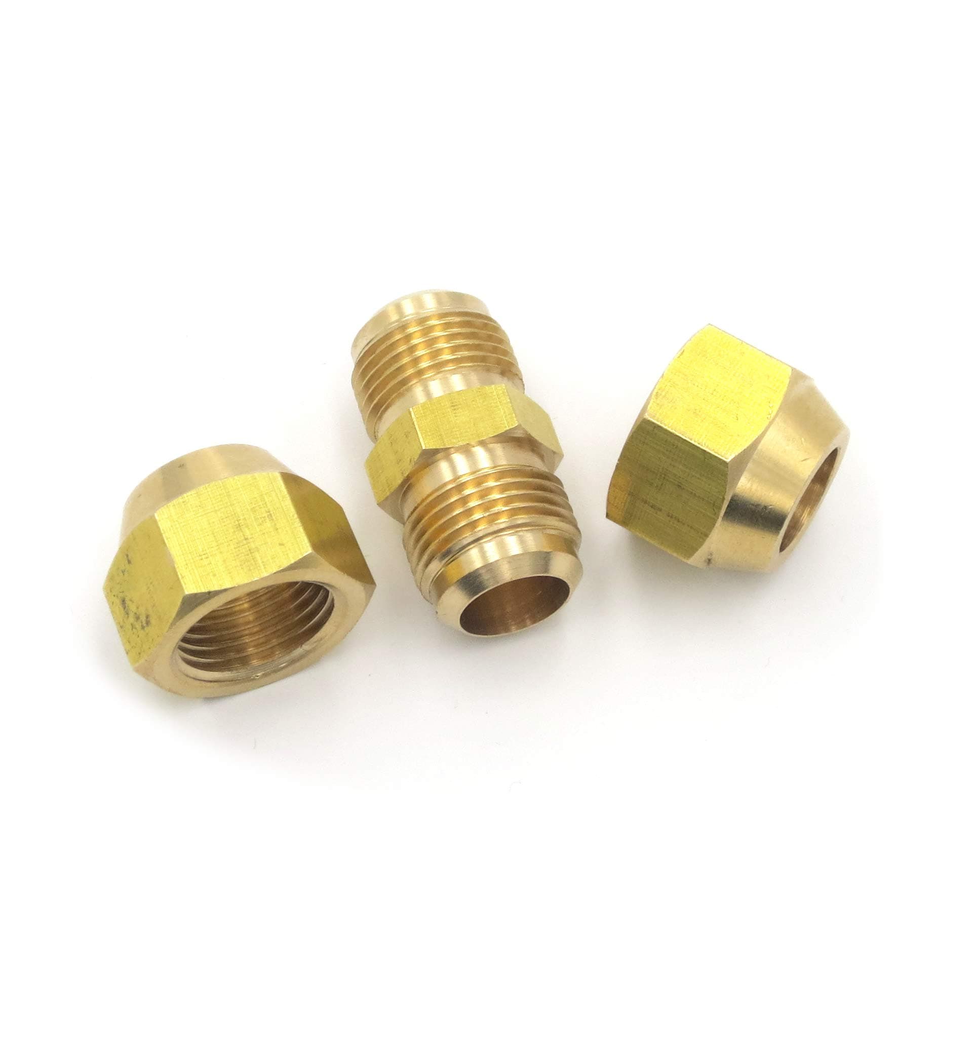 Air Conditioning Copper Pipe Extension for Joint Double Connector Intermediate Connection Head Free Welding Butt Tube Diameter 6-19mm Flare Nut (1/2" (12.7mm) Copper Tube)