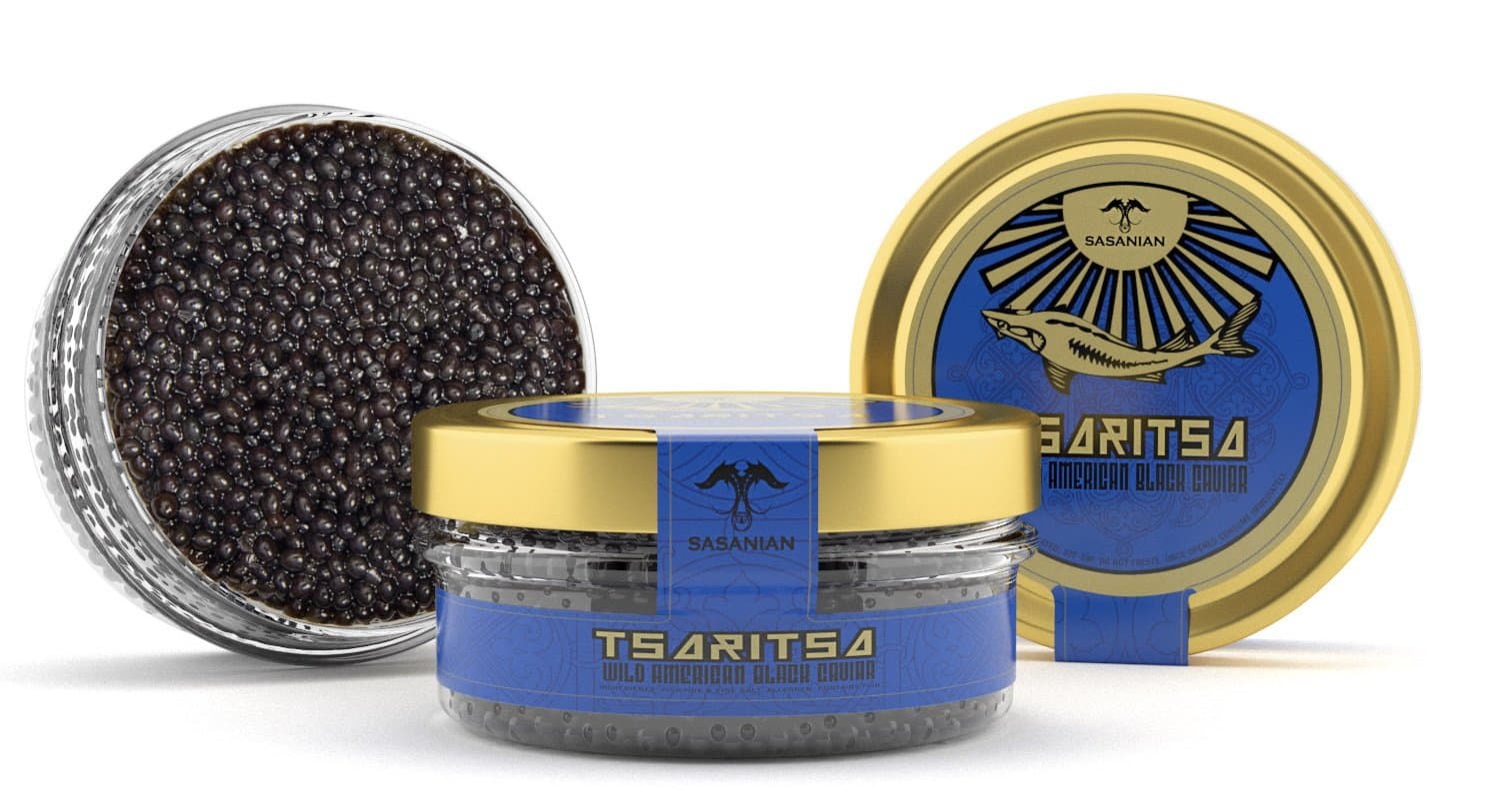 LIMITED TIME OFFER! Caspian Tradition RUSSIAN Style TSARITSA FRESH Salmon & Bowfin Malossol CAVIAR 2 x 4oz jars
