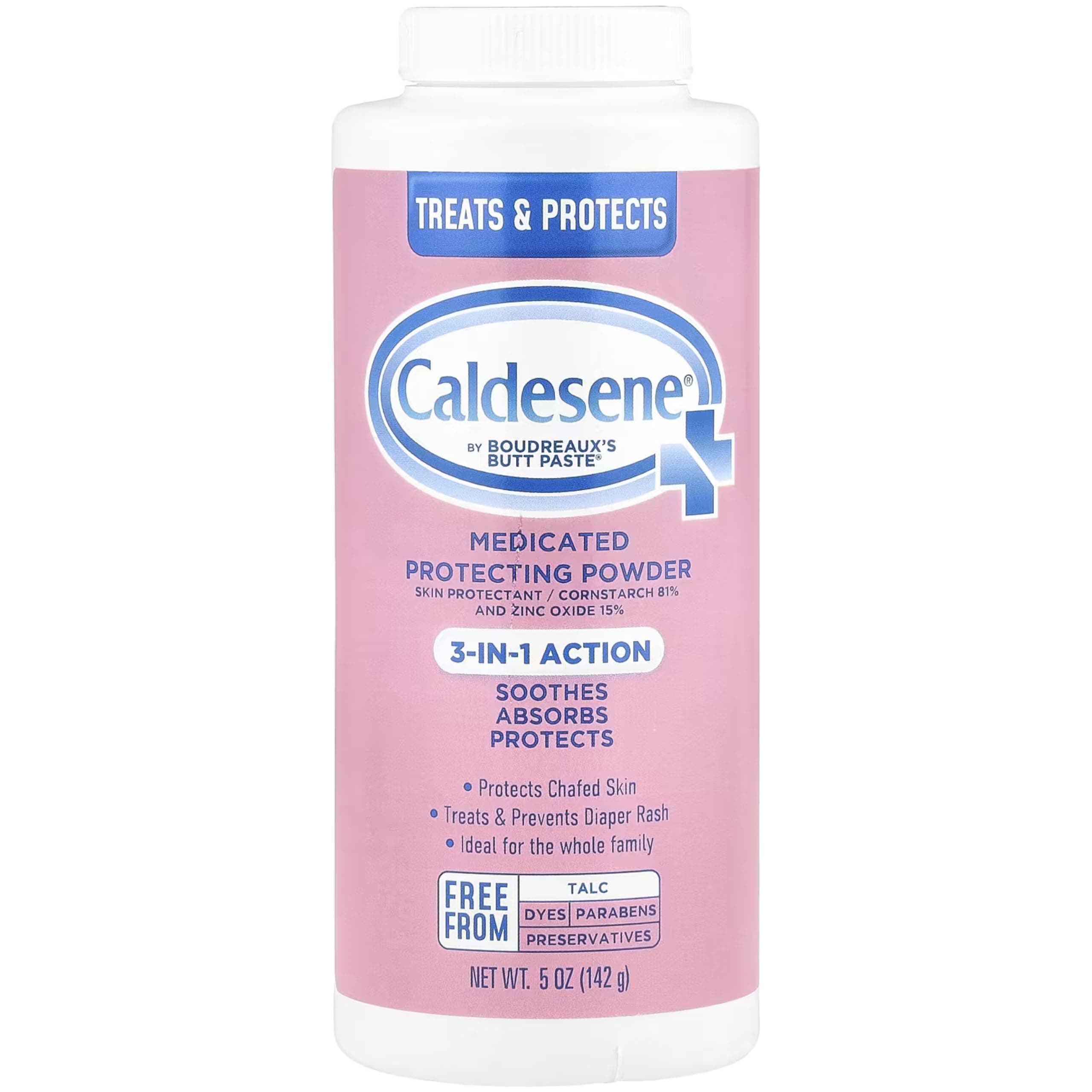 Caldesene Medicated Protecting Powder with Zinc Oxide & Cornstarch, 5oz (Pack of 2)