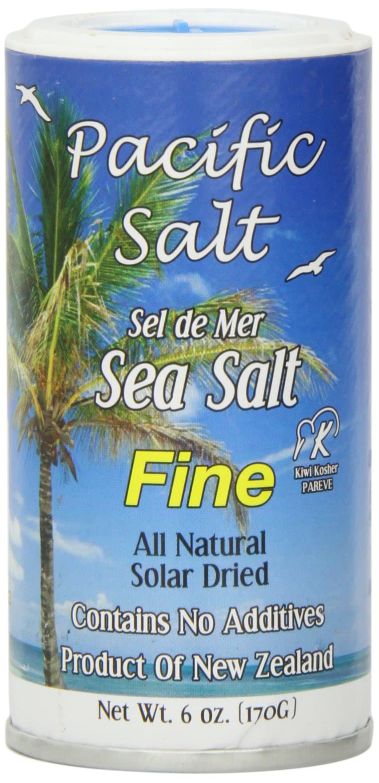 Pacific Salt Fine New Zealand Sea Salt, 6-Ounce (Pack of 6)