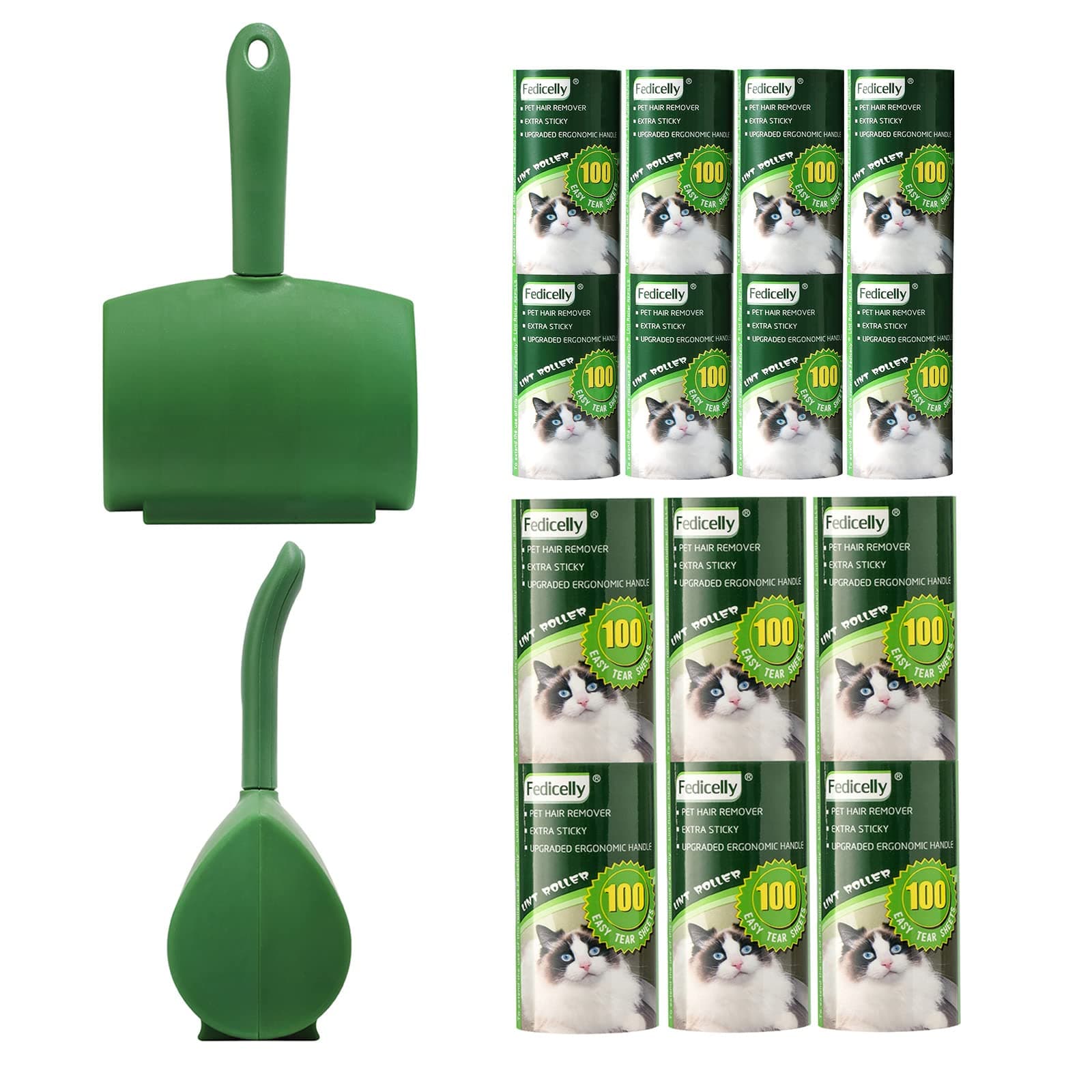 Fedicelly Lint Rollers Pet Hair Extra Sticky Clothes,Cat Dog Hair Remover Laundry Furniture Carpet,Total 1400 Sheets Lint Remover Brush for Couch