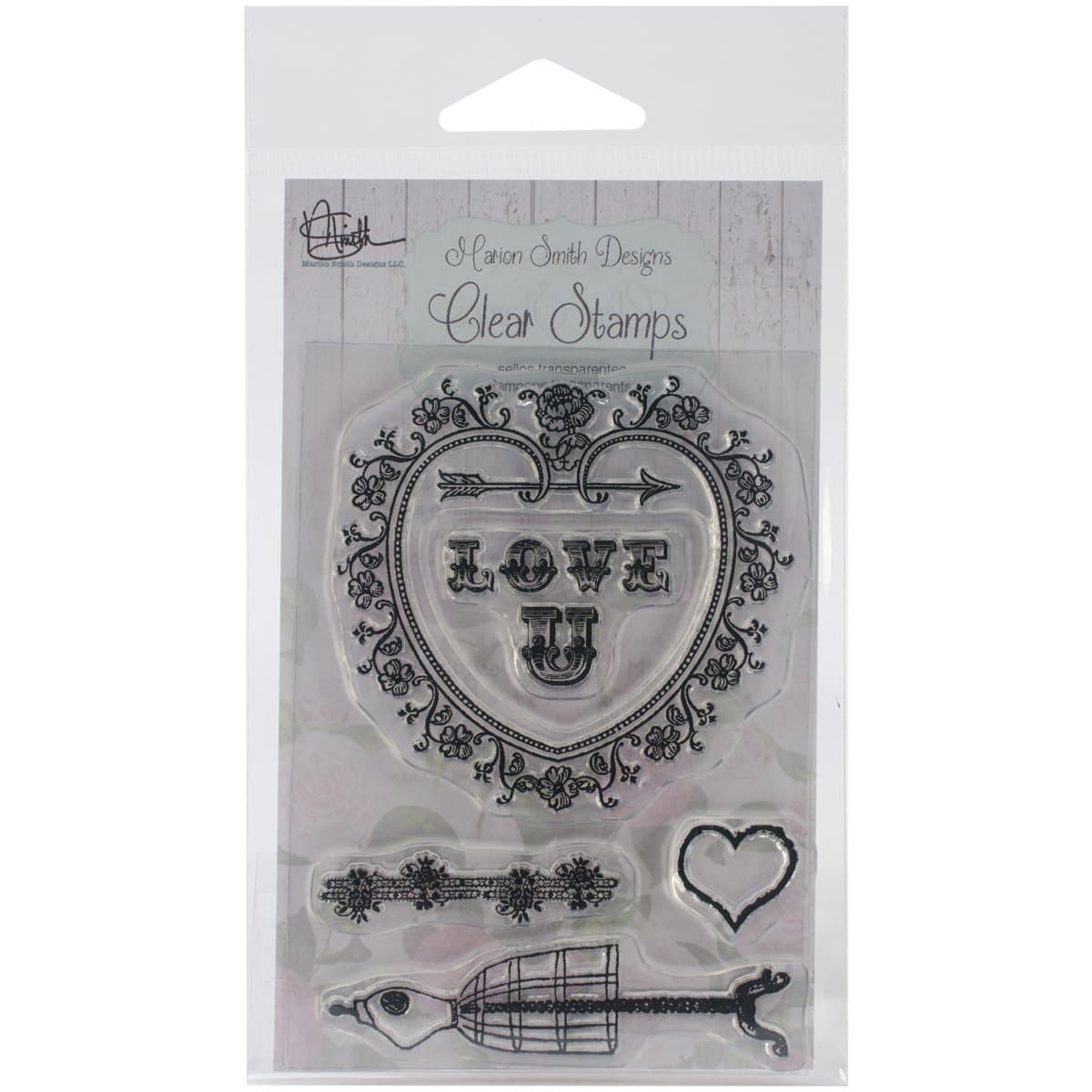 Marion Smith Designs Love U 3"x4" Clear Stamp Set