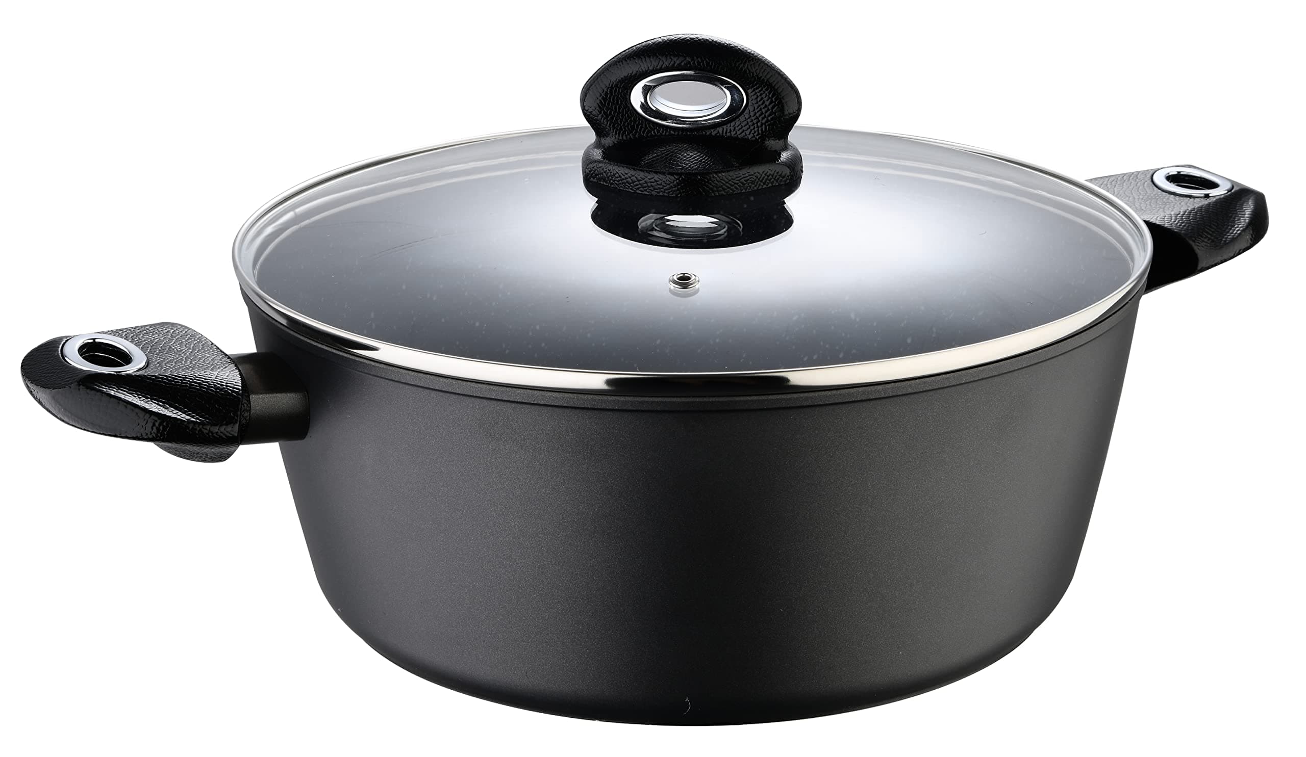 Orion Forged Aluminium Casserole With Lid 30cm, Induction bottom, Marble+ Non-Stick Coating, Grey colour, BG35853GY