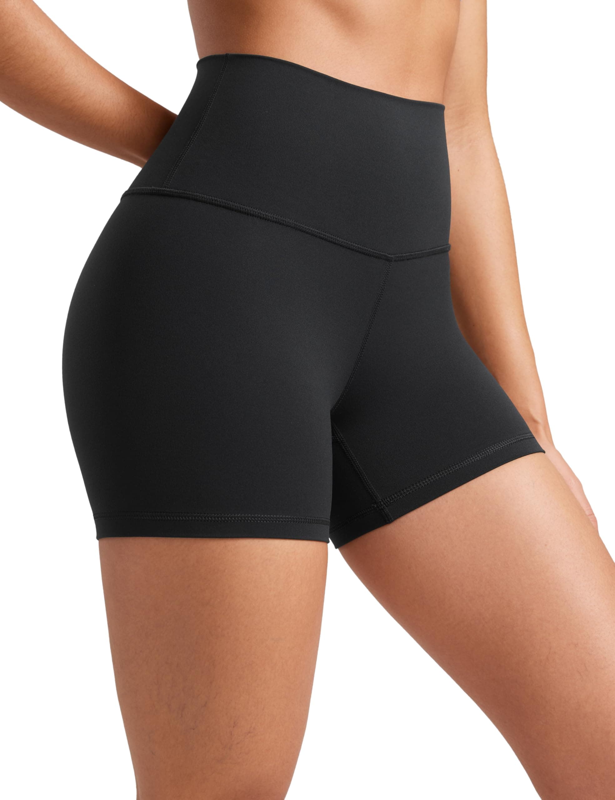 CRZ YOGA Womens Butterluxe Biker Shorts 2.5'' / 4'' / 6'' / 8'' /10'' - High Waisted Booty Workout Volleyball Yoga Spandex, Black, S