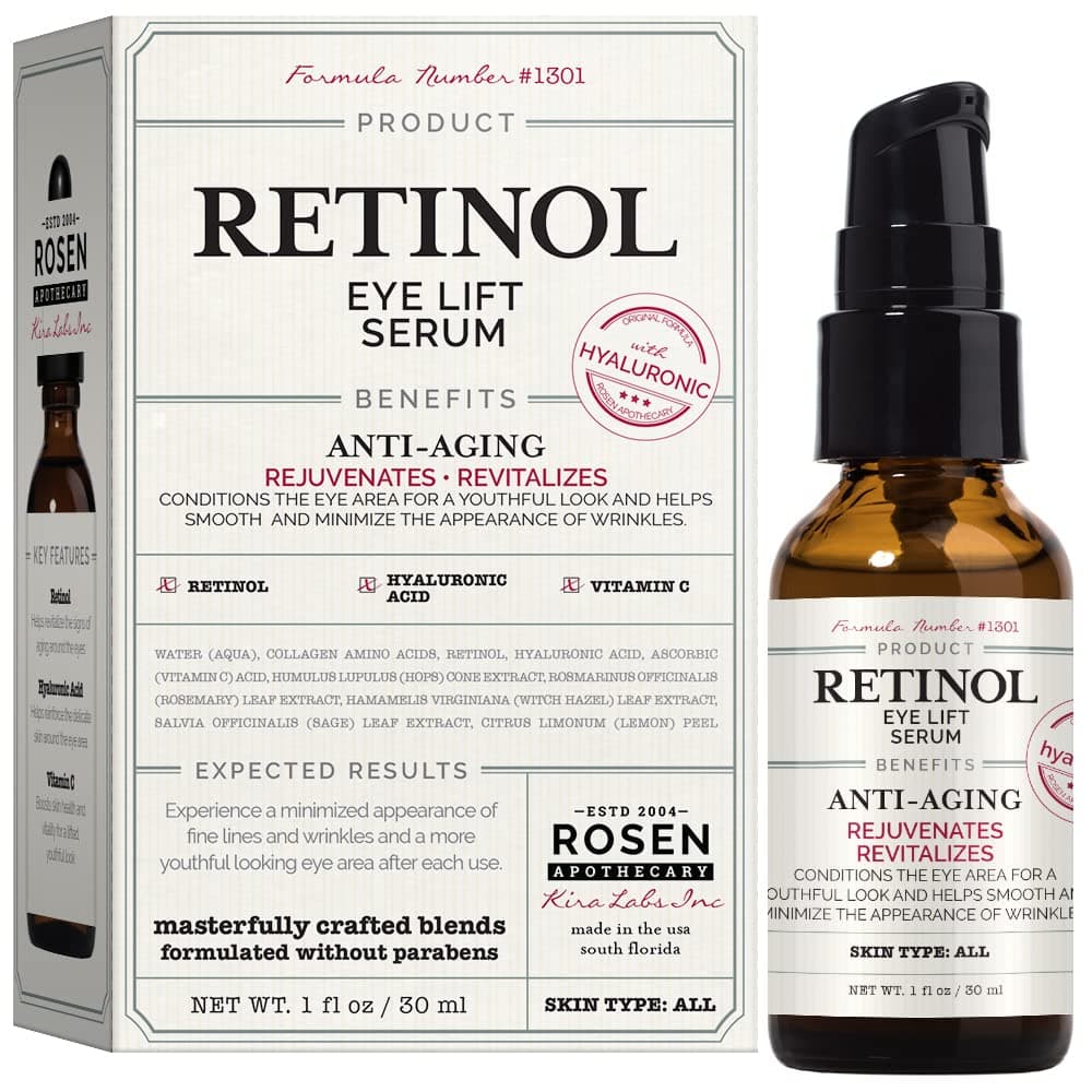 Retinol: Eye Lift Serum with Hyaluronic 1oz / 30ml