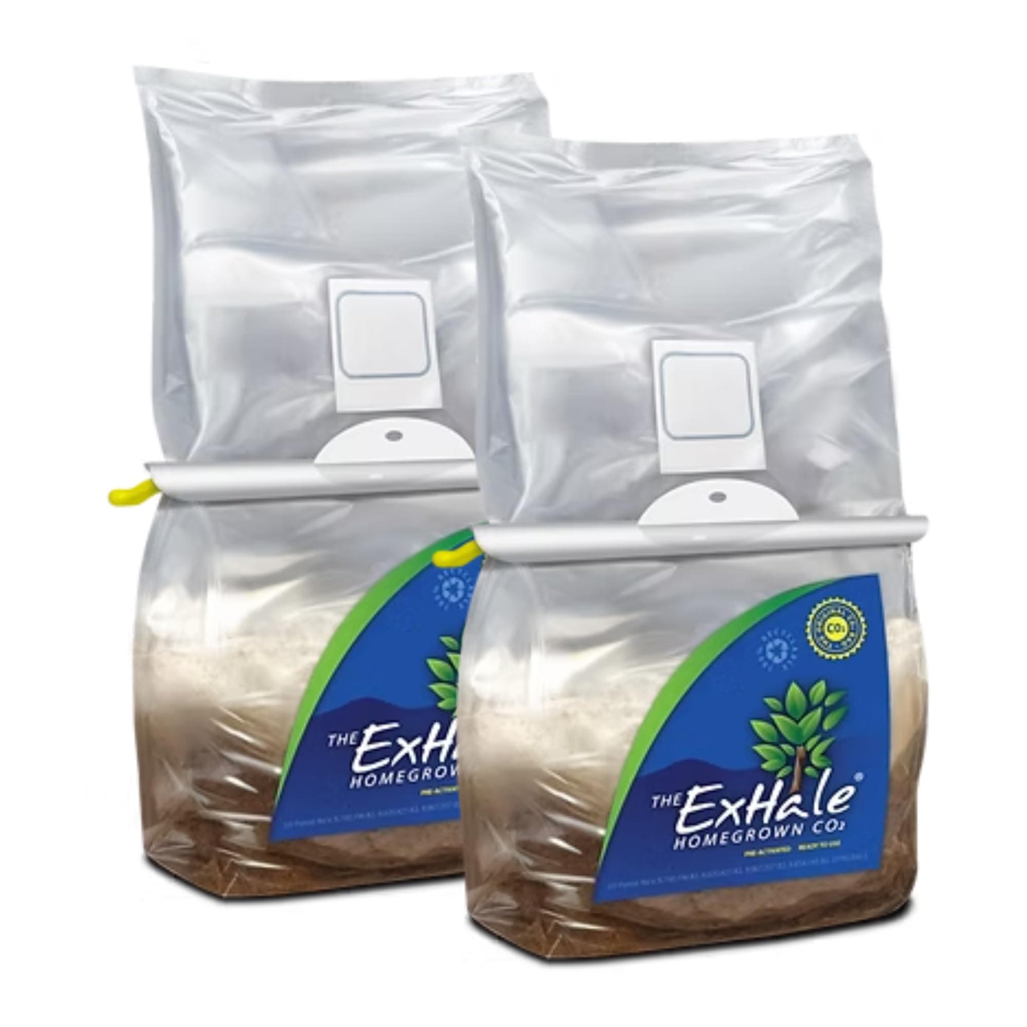 ExHale CO2 Original Grow Bag - Patented Mycelium Strain for Indoor Grow Rooms, & Carbon Dioxide Enrichment - CO2 for Grow Tents - Boosts CO2 Production for 6 Months - 4 lbs. Each (2 Pack)