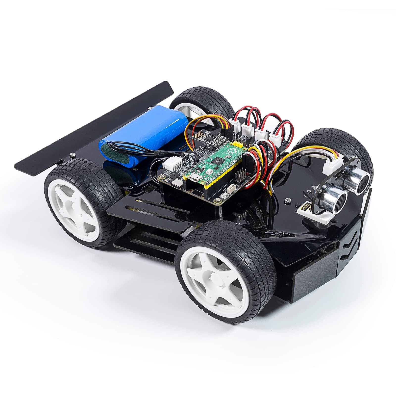 SunFounder Raspberry Pi Pico Robot Car Kit,Open Source,MicroPython,App Control,RGB LED,Rechargable Electronic DIY Robot Kit