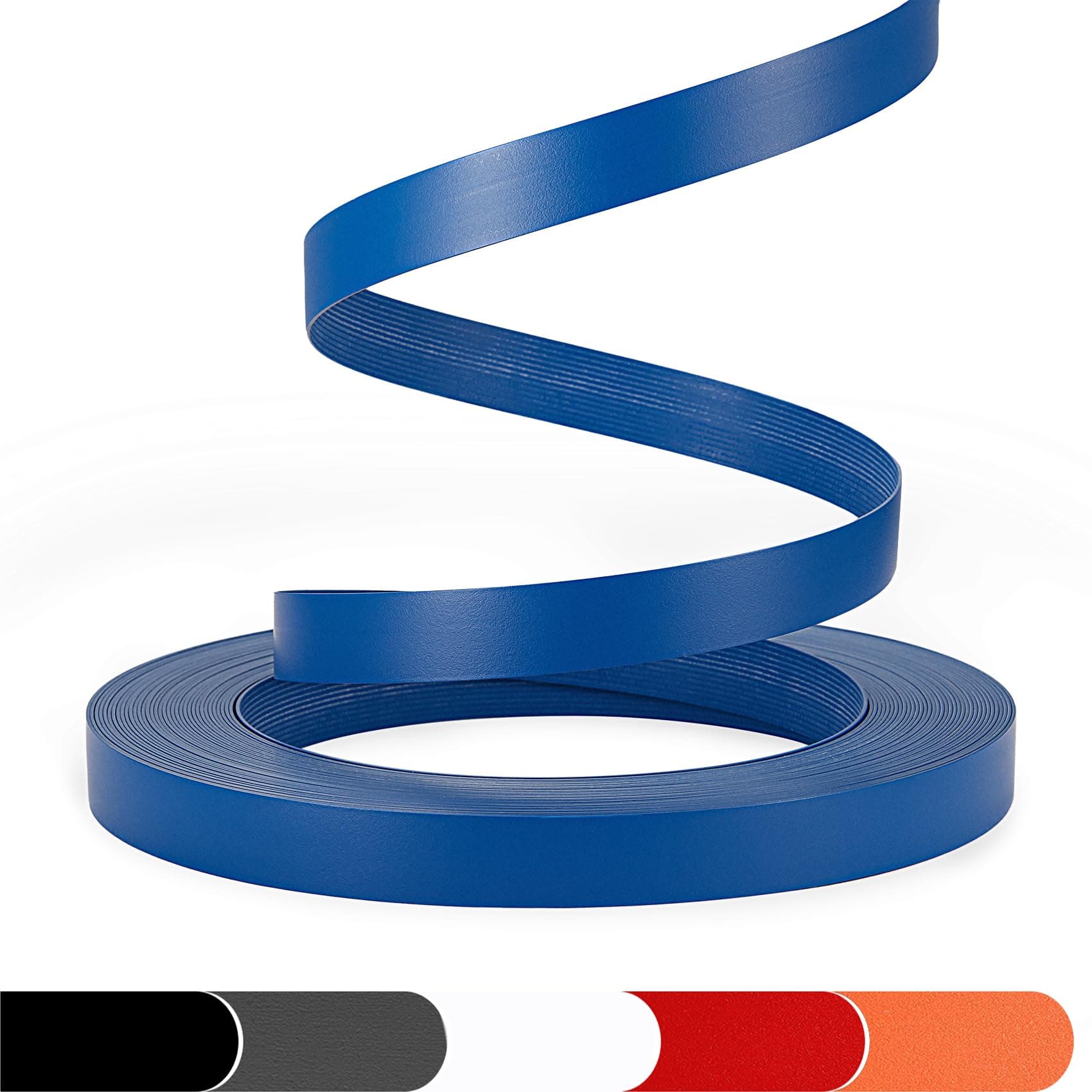 PVC Edge Banding, 7/8" x 25ft Non Glued Flexible Durable Real Blue Edge Trim for DIY Table Cabinet Furniture Decorative Trim
