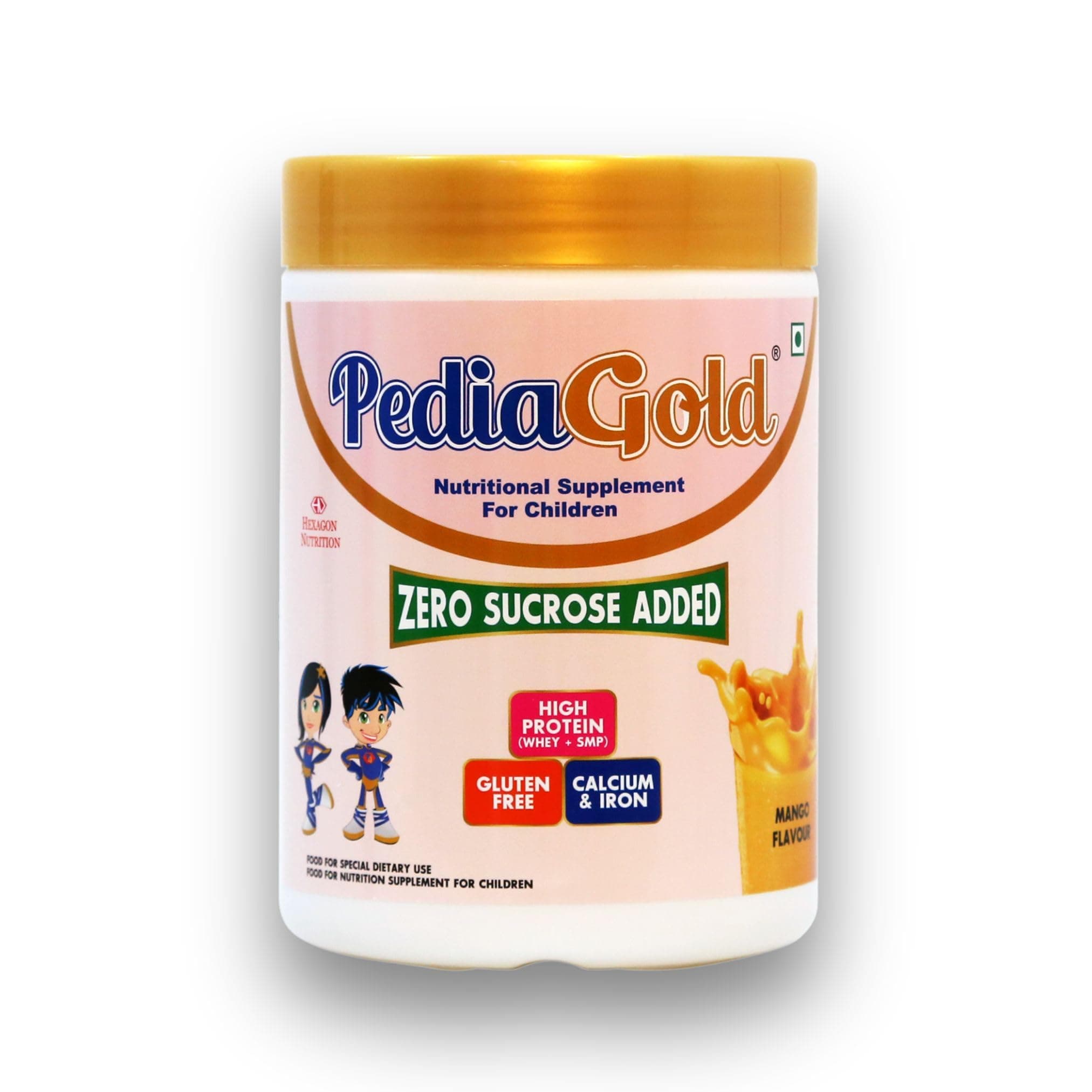 PEDIAGOLD - Sugar Free 2 to 14 year Nutrition Powder for Children- Premium Mango- 400gm