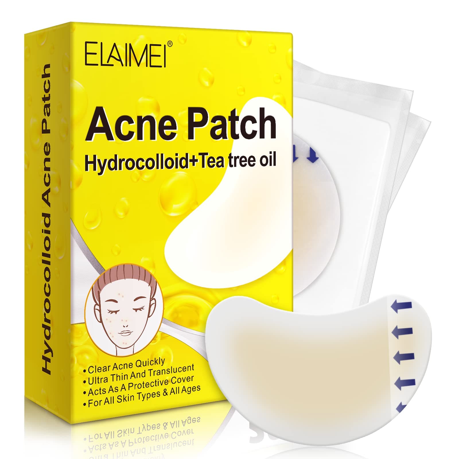 Hydrocolloid Acne Patch(20 Patches), Large Pimple Patch Spot Control Cover, Extra Larger Acne Patch for Covering Large Breakouts, Spot Patch, Pimple Stickers for Body, Cheek, Forehead, and Chin