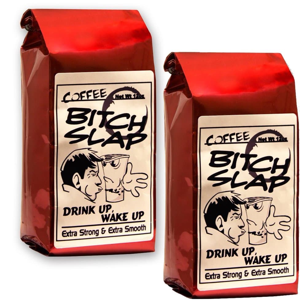 Coffee Bitch Slap - Extra Strong & Extra Smooth High Caffeine Coffee, Ground - Drip Grind - 2 Pack