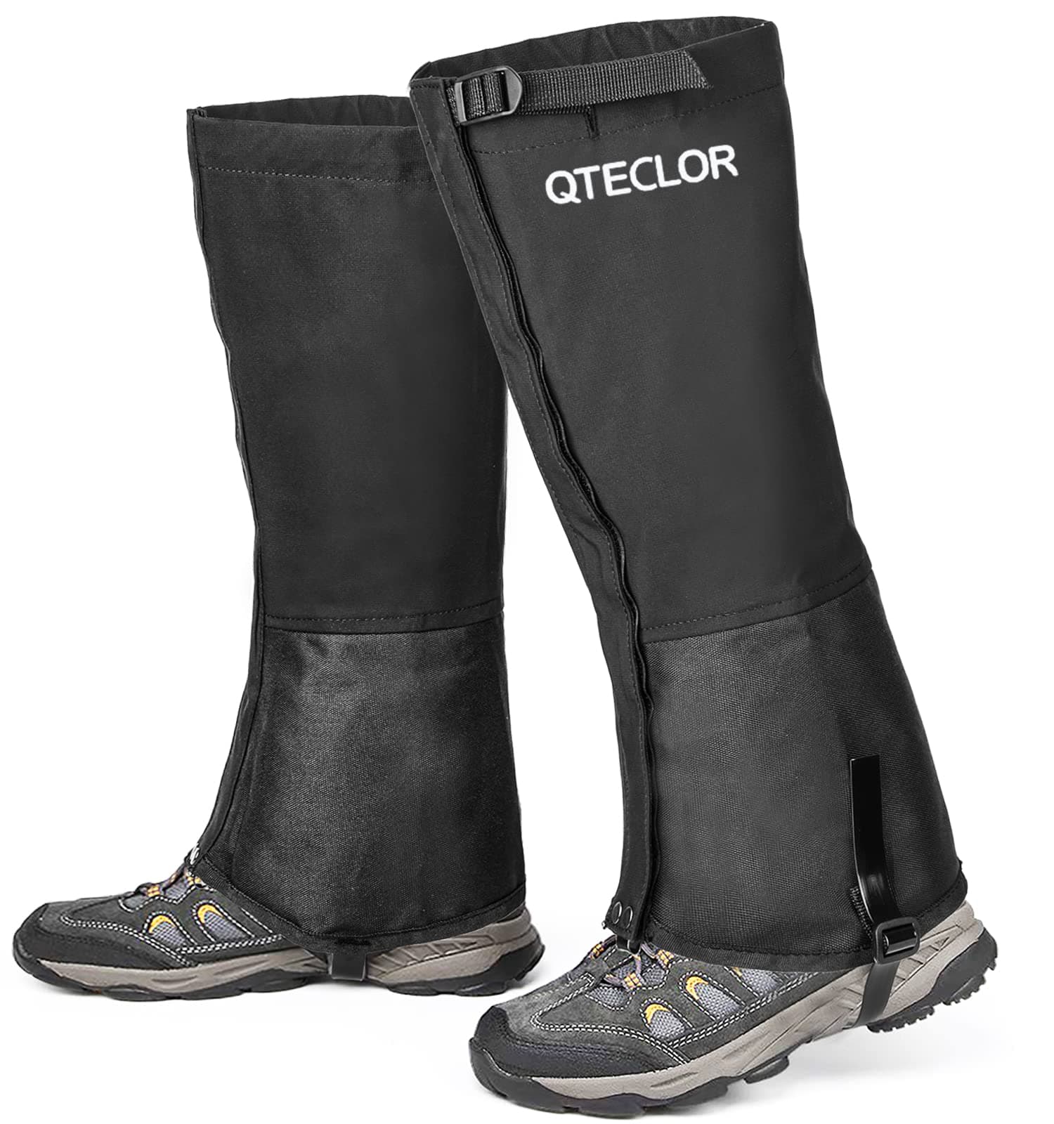 Leg Gaiters Waterproof Snow Boot Gaiters for Snowshoeing, Hiking, Hunting, Running, Motorcycle Anti-Tear Oxford Fabric, TPU Instep Belt Metal Shoelace Hook for Outdoor