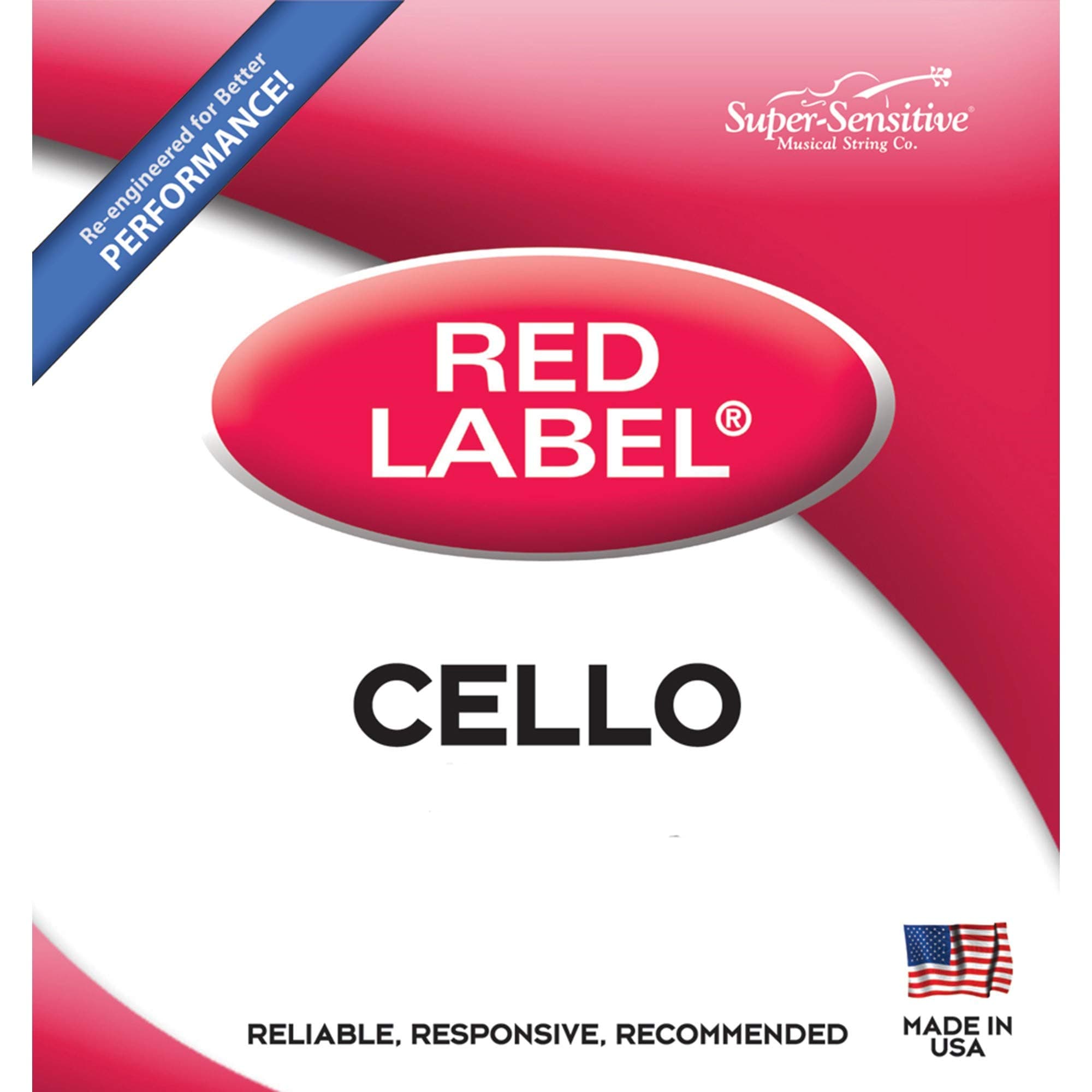D'Addario Orchestral Red Label Cello A Single String 1/4