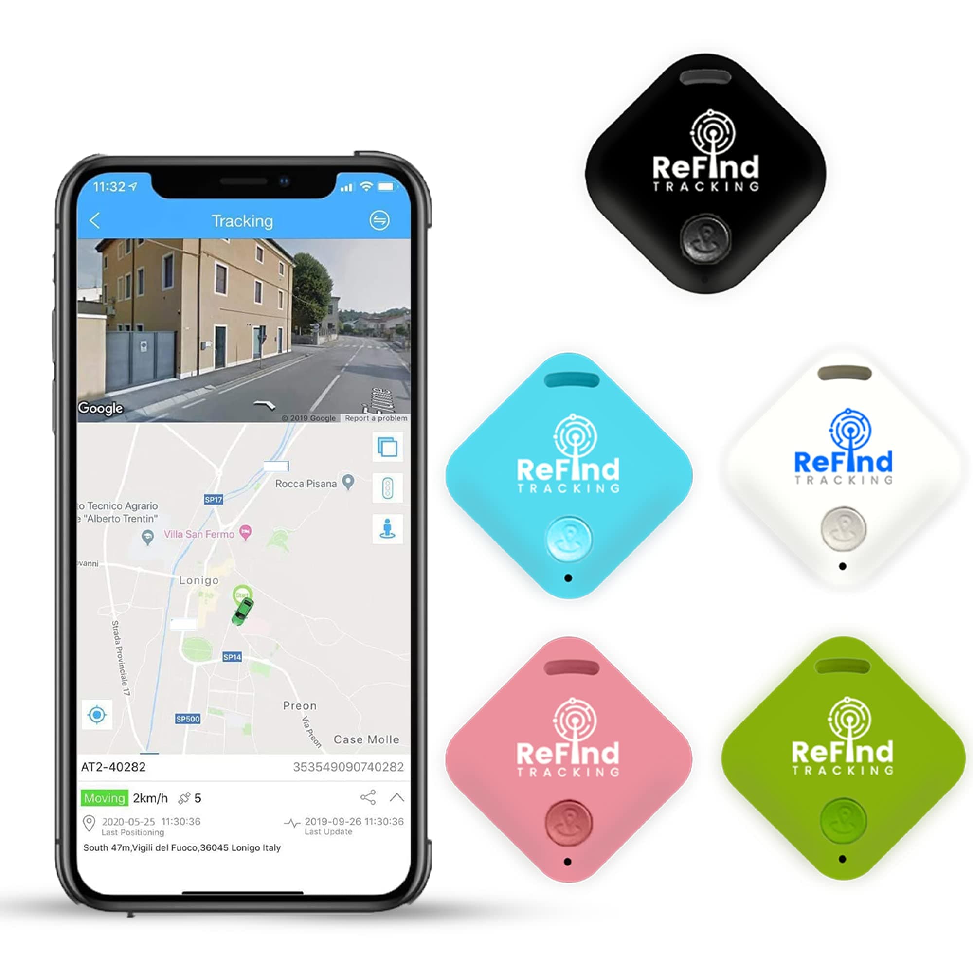 ReFind R4 Smart Tracker for Android and iPhone. Mini GPS Tag Bluetooth 5.0 Key Finder. Samsung AirTag Alternative for Keys, Pets, Wallets and Luggage (Black)