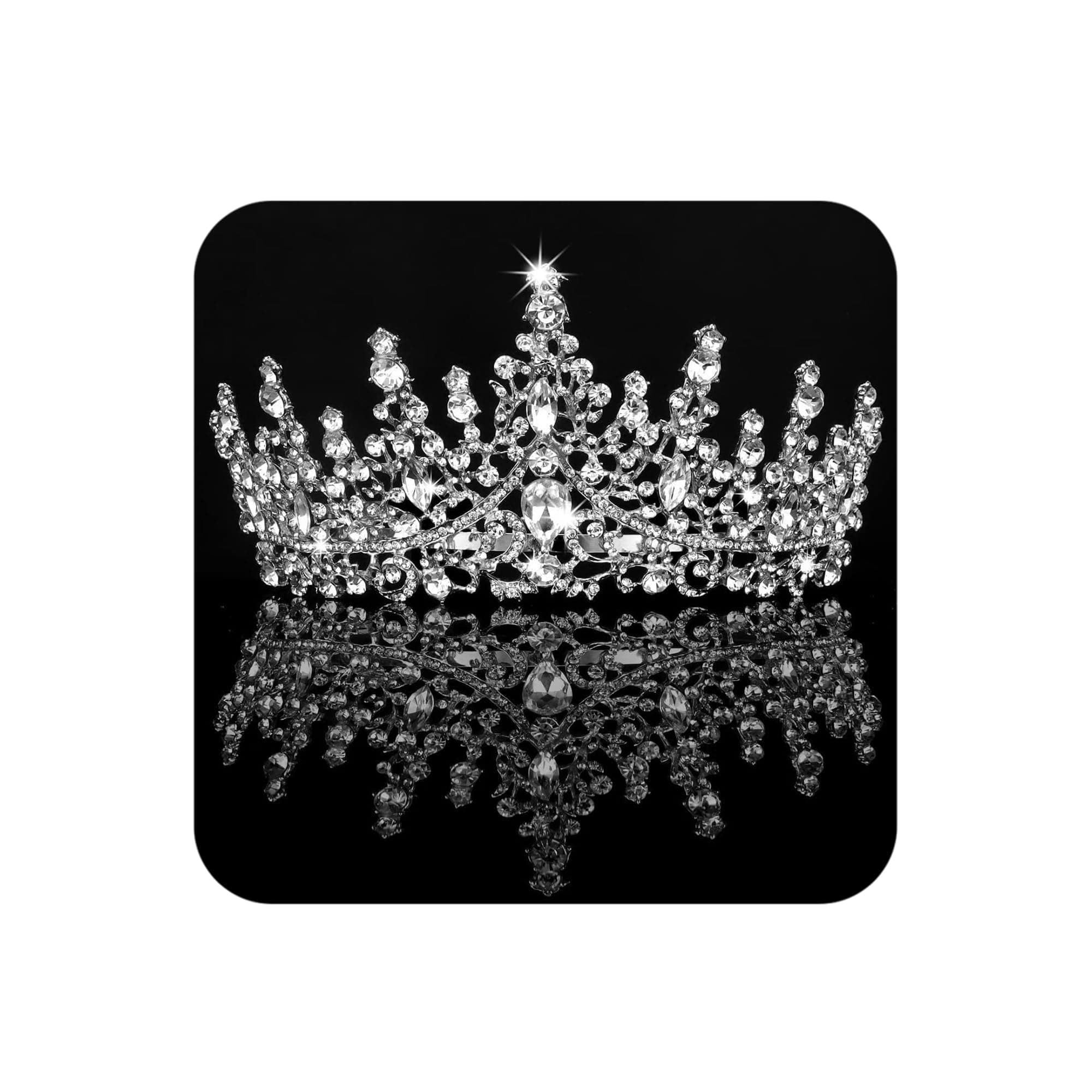 COCIDE Tiara and Crown for Women Crystal Queen Crown Rhinestone Tiara for Girl Bride Wedding Hair Accessories for Bridal Birthday Party Prom