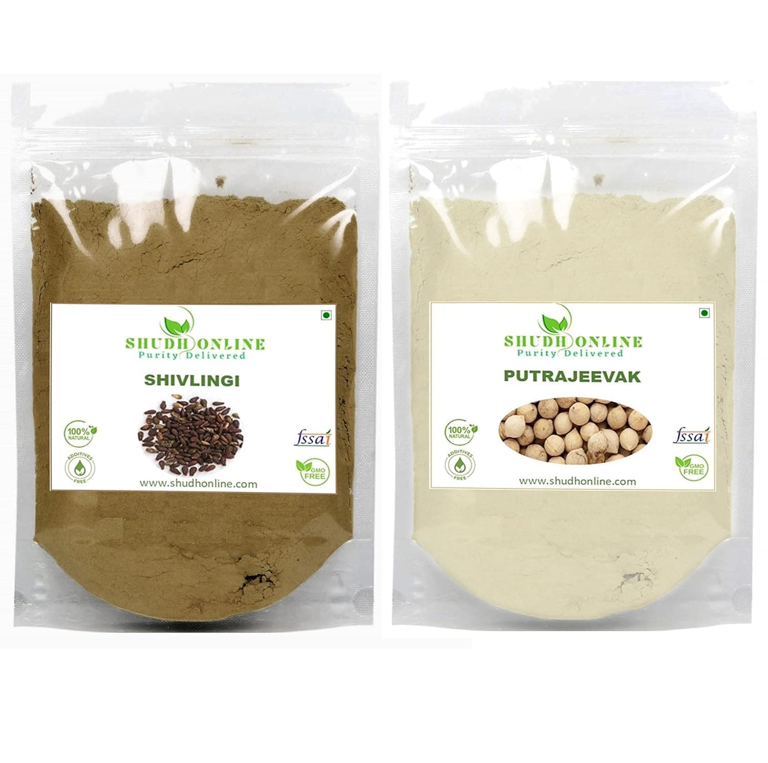 senta Ment Sivalingi and Putrajivak Seed Powder Combo (50 Gram Each), Putrajeevak and Shivlingi Beej Powder, Putrijivak,