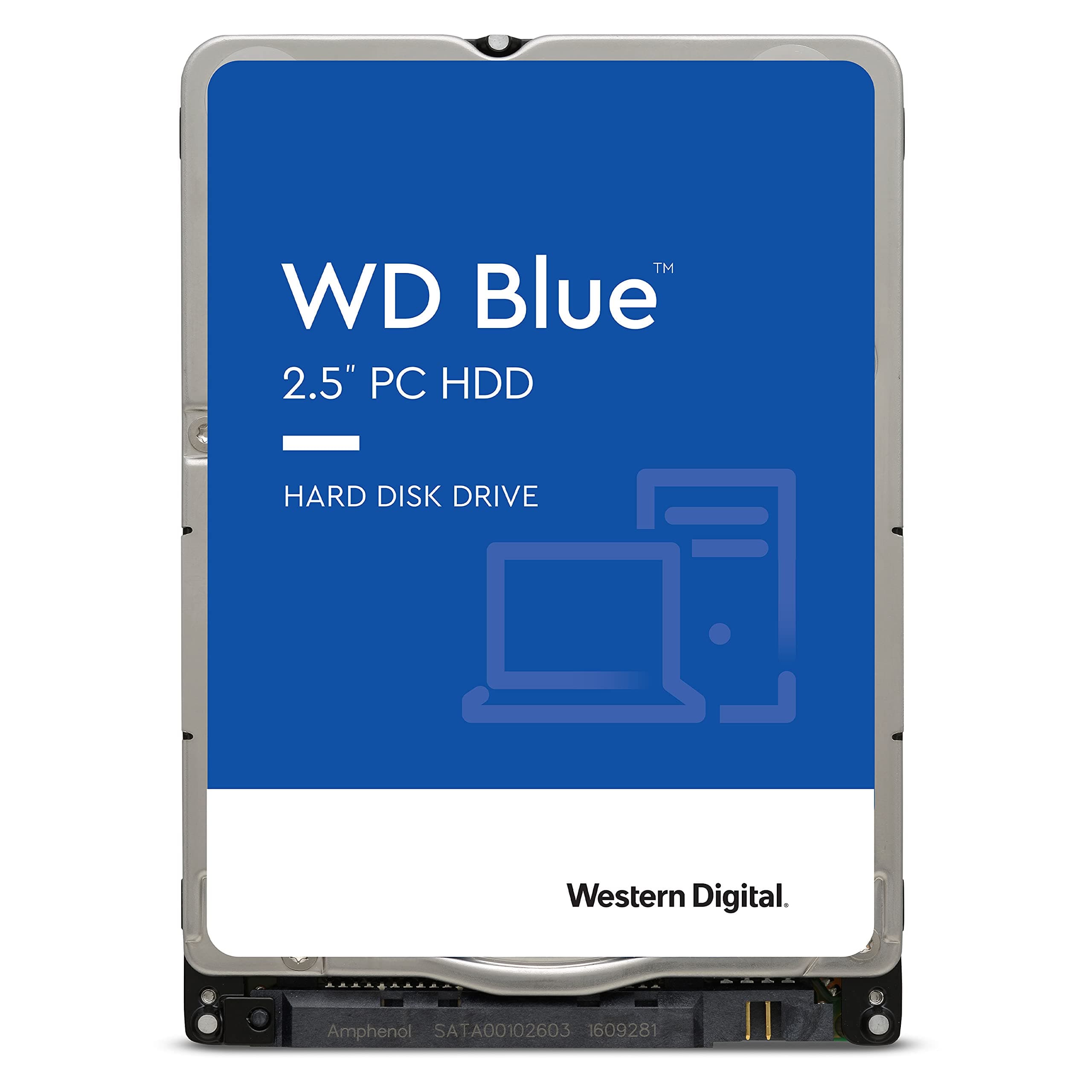 Western Digital WDBMYH0020BNC-WRSN Blue 2 TB 2.5 Inch Internal Hard Drive - 5400 RPM Class, SATA 6 Gb/s, 128 MB Cache, Black